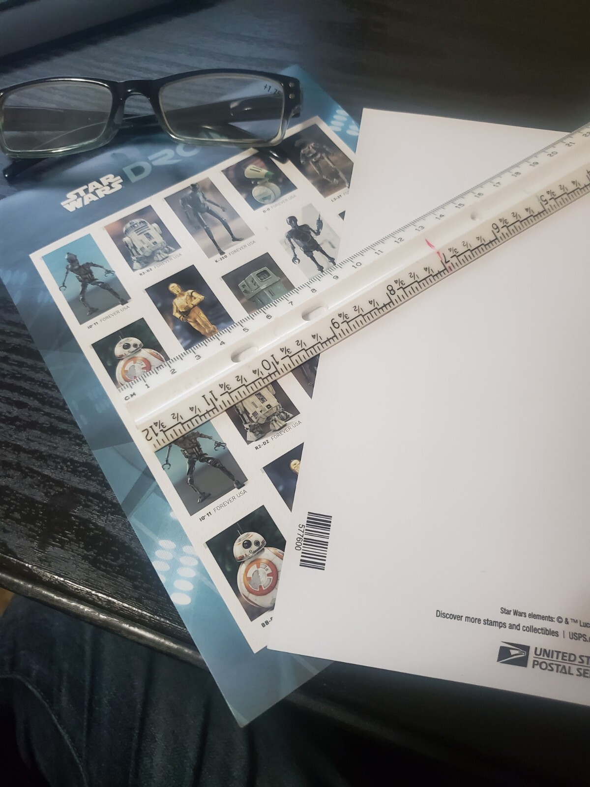 USPS Postage Stamps Sheet of 20 First Class Letter Star Wars Droid