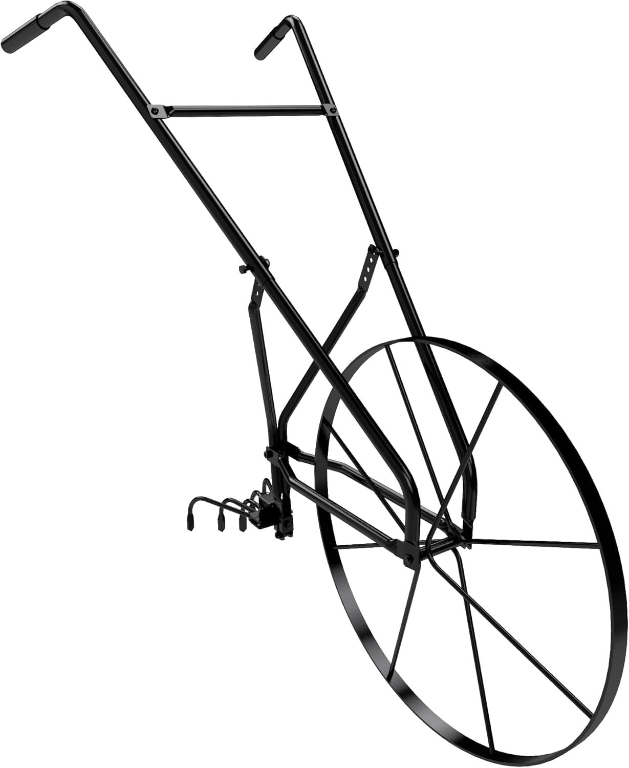 High Wheel Cultivator with Comfort Handle with 3- Position Adjustable, Quick Cha