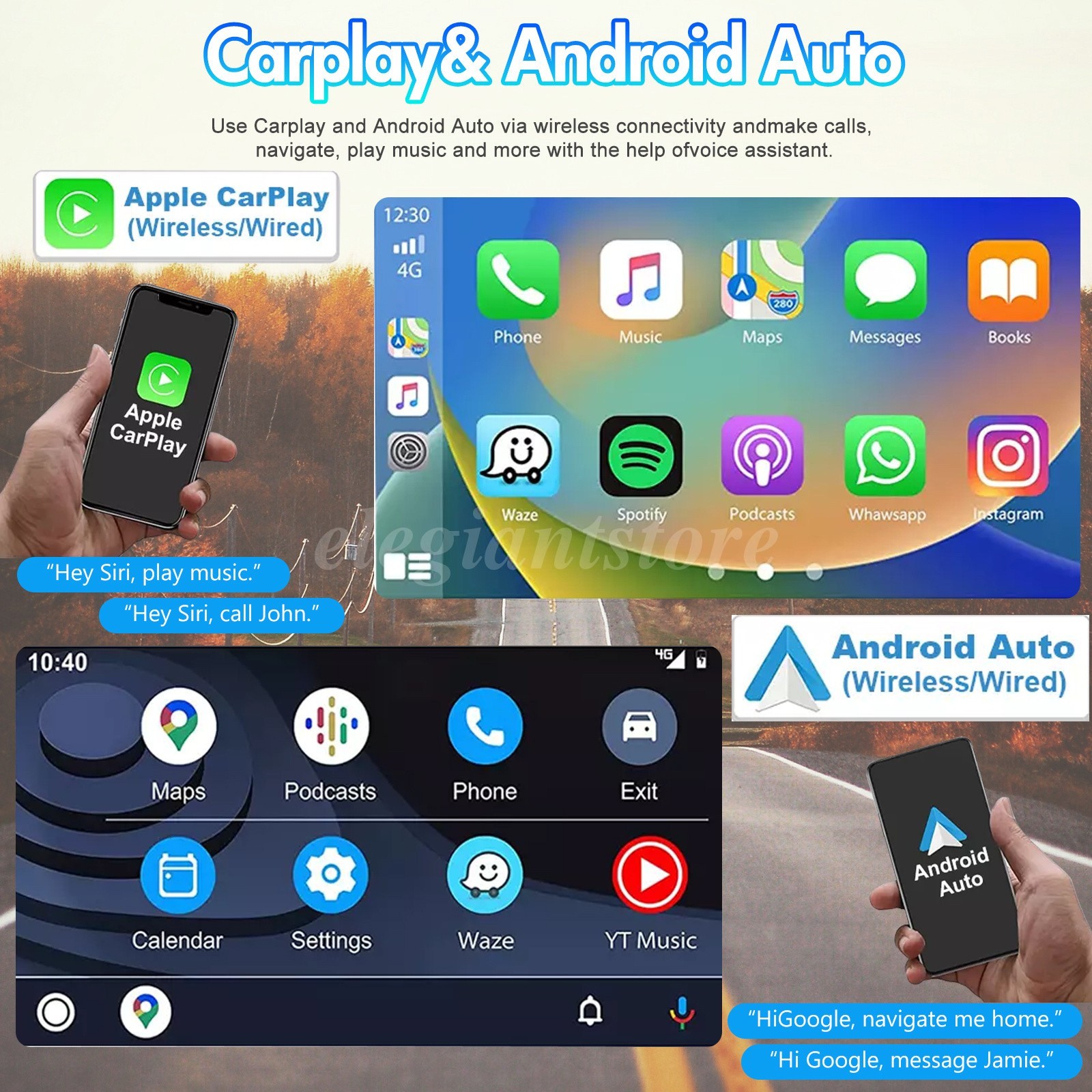 Apple Carplay For 2012-2015 Honda Civic Car Stereo Radio Android GPS Navi