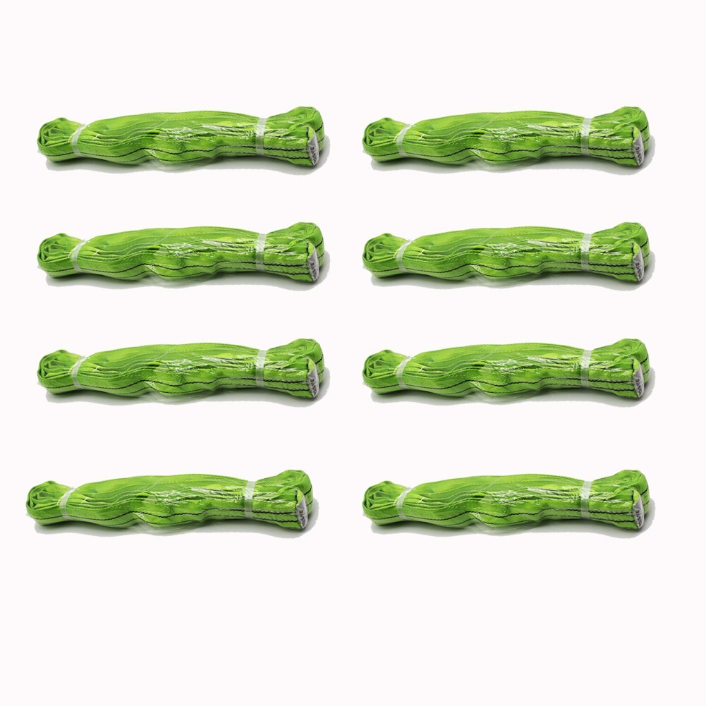 8Pack 4FT Endless Round Lifting Sling Crane Rigging Hoist Wrecker Recovery Strap