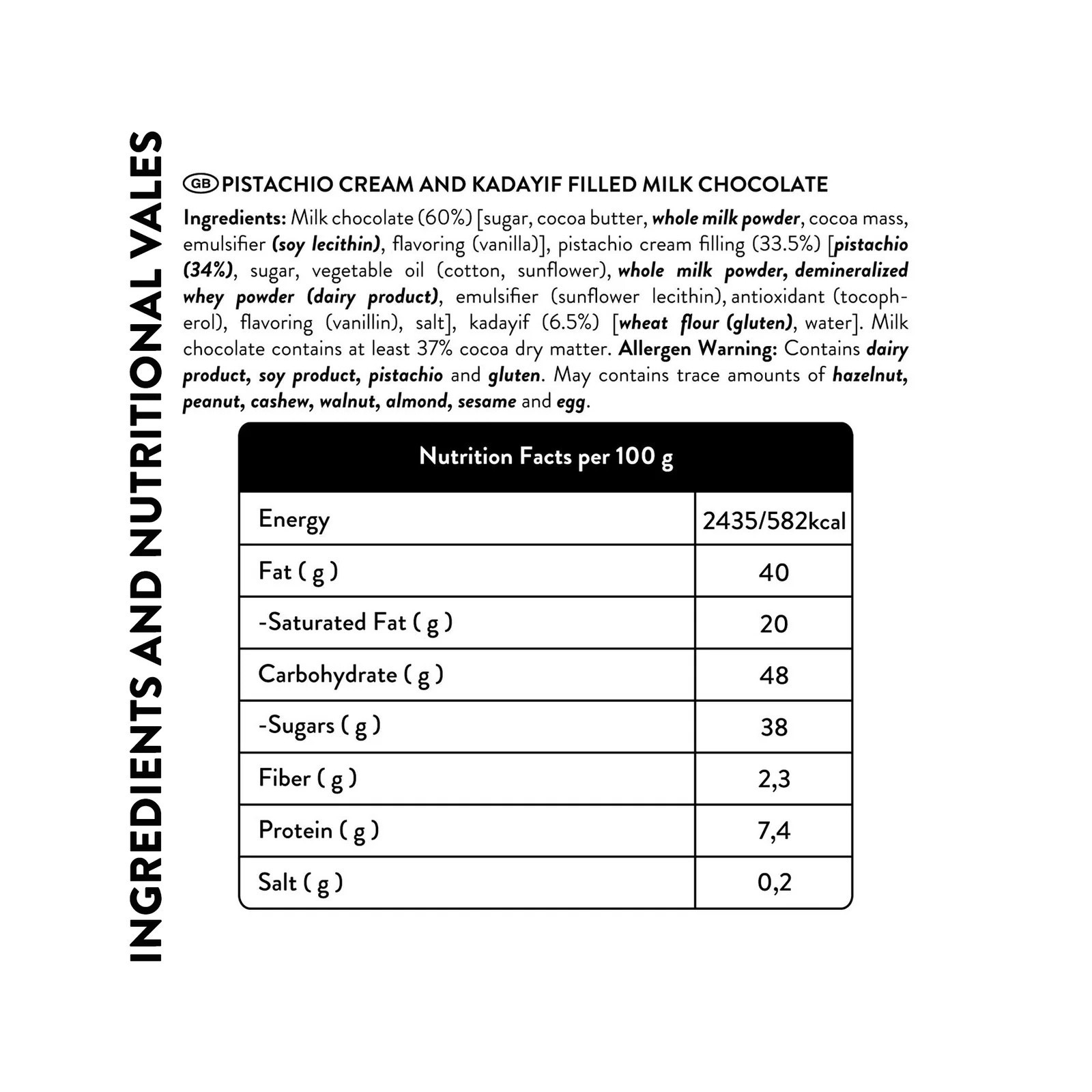 PatisLove Dubai Chocolate Bar 200g – Premium Gourmet Chocolate, Pistachio