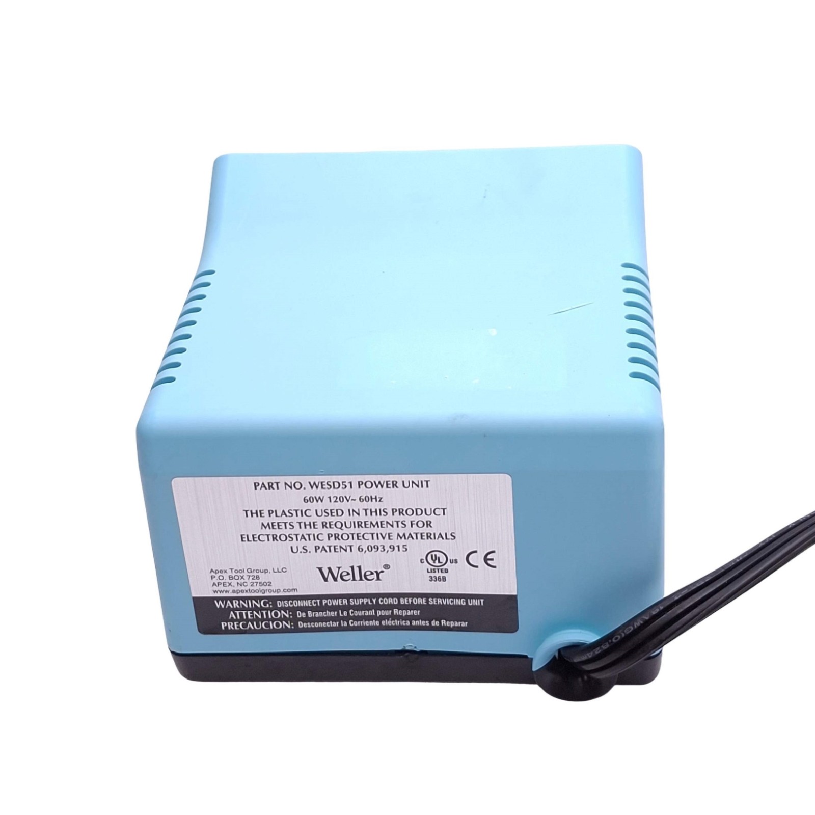 Weller WESD51 Soldering Station Power Unit for PES51, 60W Max, 120VAC In