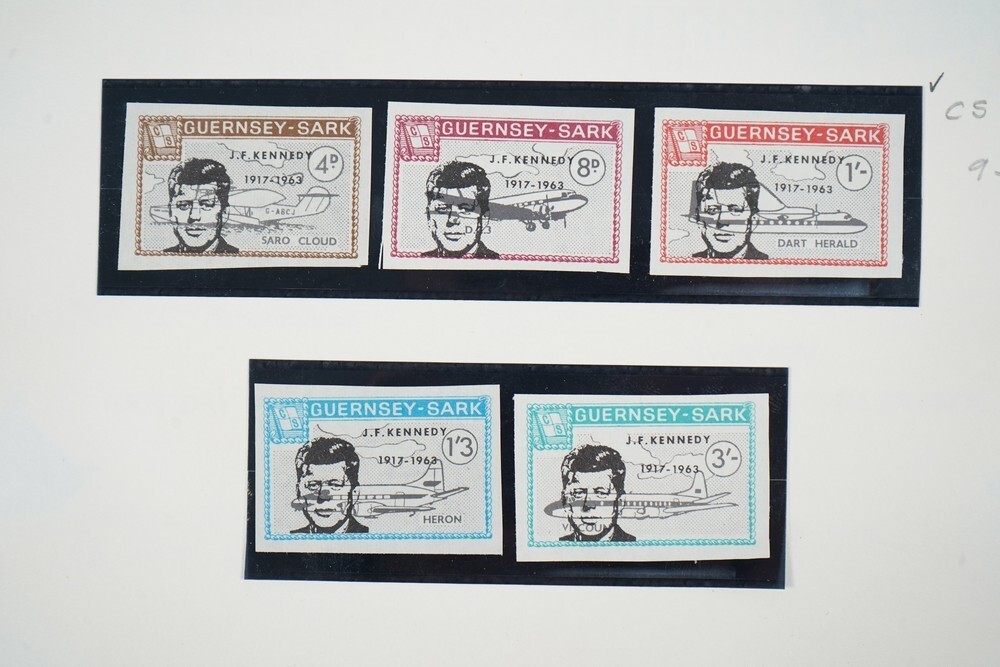 BRITISH ISLES SPECIALIZED 1960s JFK CINDERELLAS 250+ STAMPS & 50+ COVERS