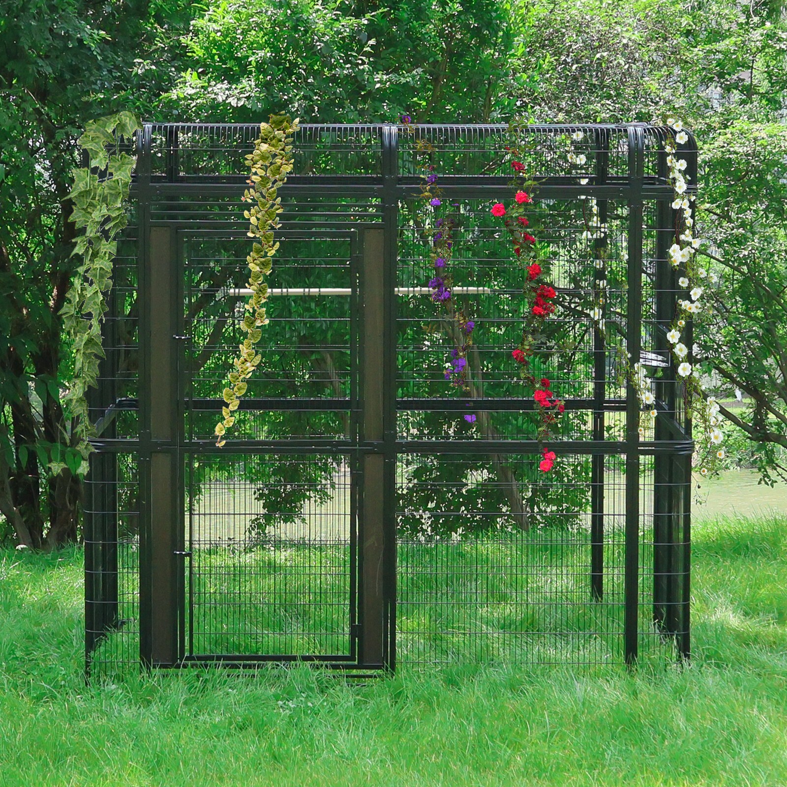 7.2ft Large Walk in Bird Cage Huge Parrot Macaw Aviary Finch Outdoor Birdcage