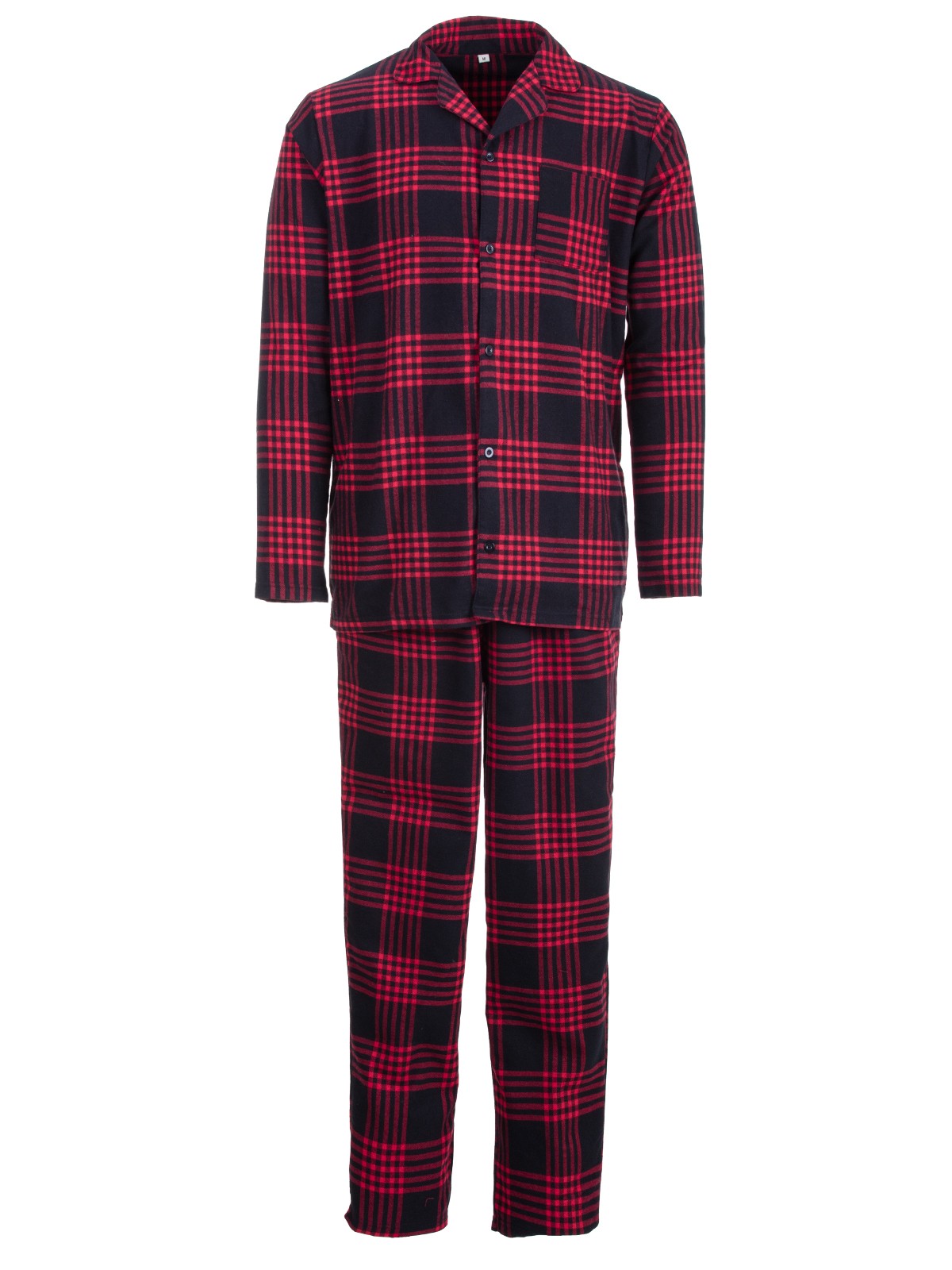 Henry Terre Mens Pyjamas Kent Check Pattern Long Sleeve Sleepwear Cotton