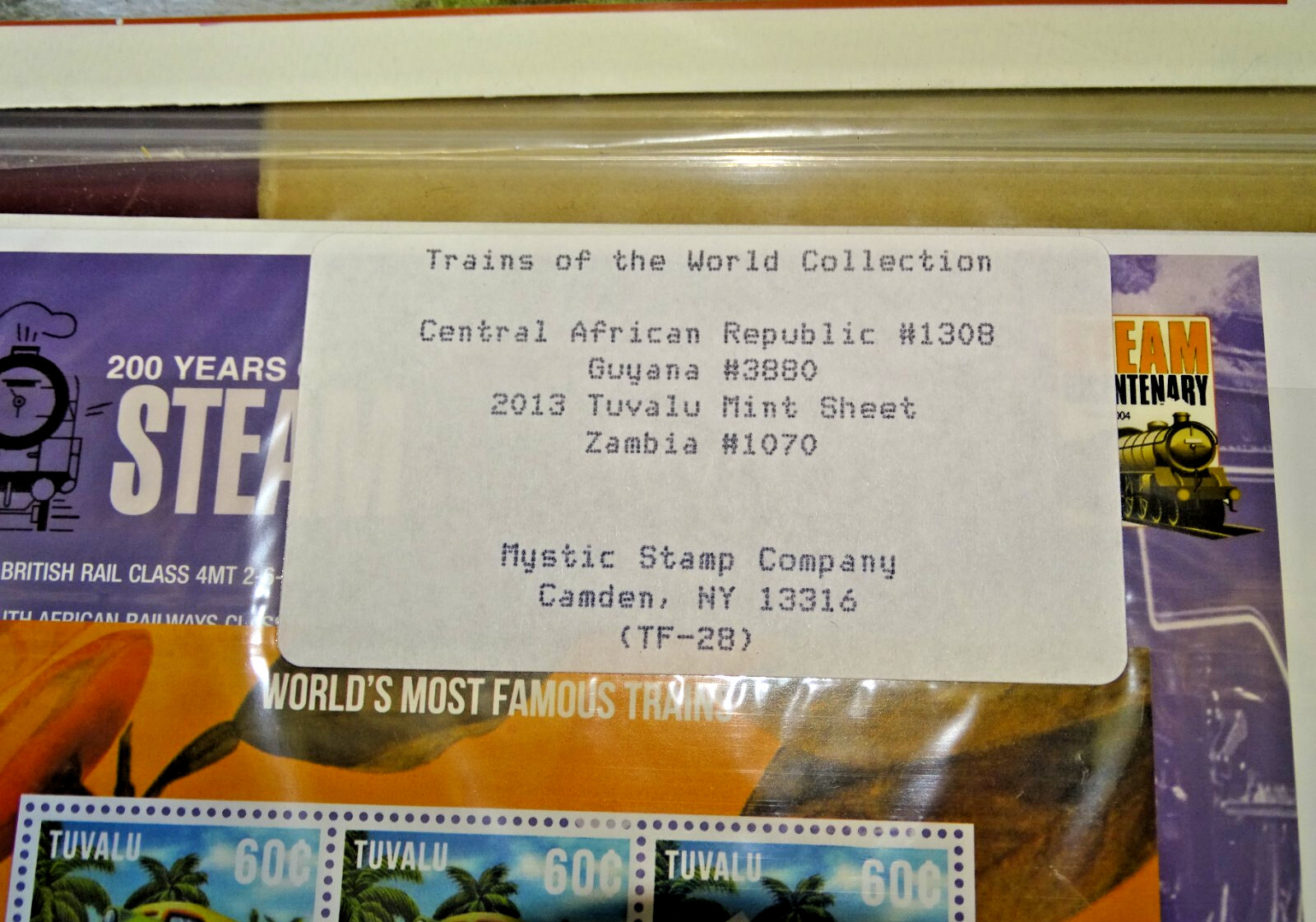 Trains of the World Stamp Collection Four(4) Sets Mystic Stamp "Mint"