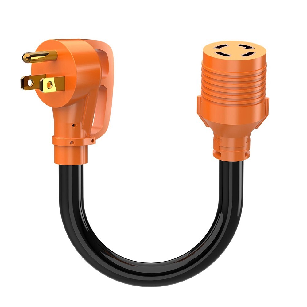 30A Generator Adapter Cord NEMA TT-30P Male to L14-30R Female 3 Prong to 4 Prong