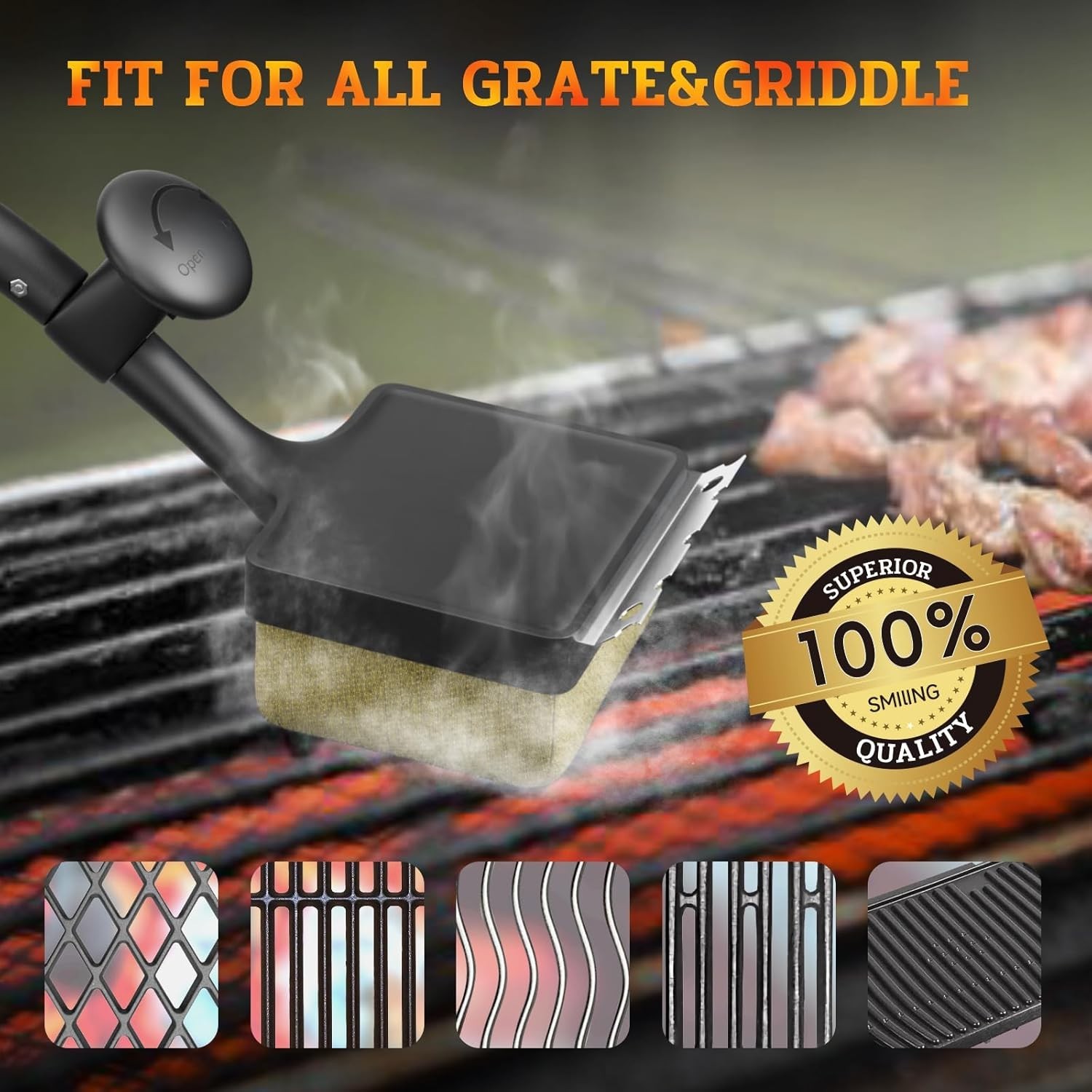 Grill Brush and Scraper, Bristle Free Steam Cleaning Safe for All Grill Types...