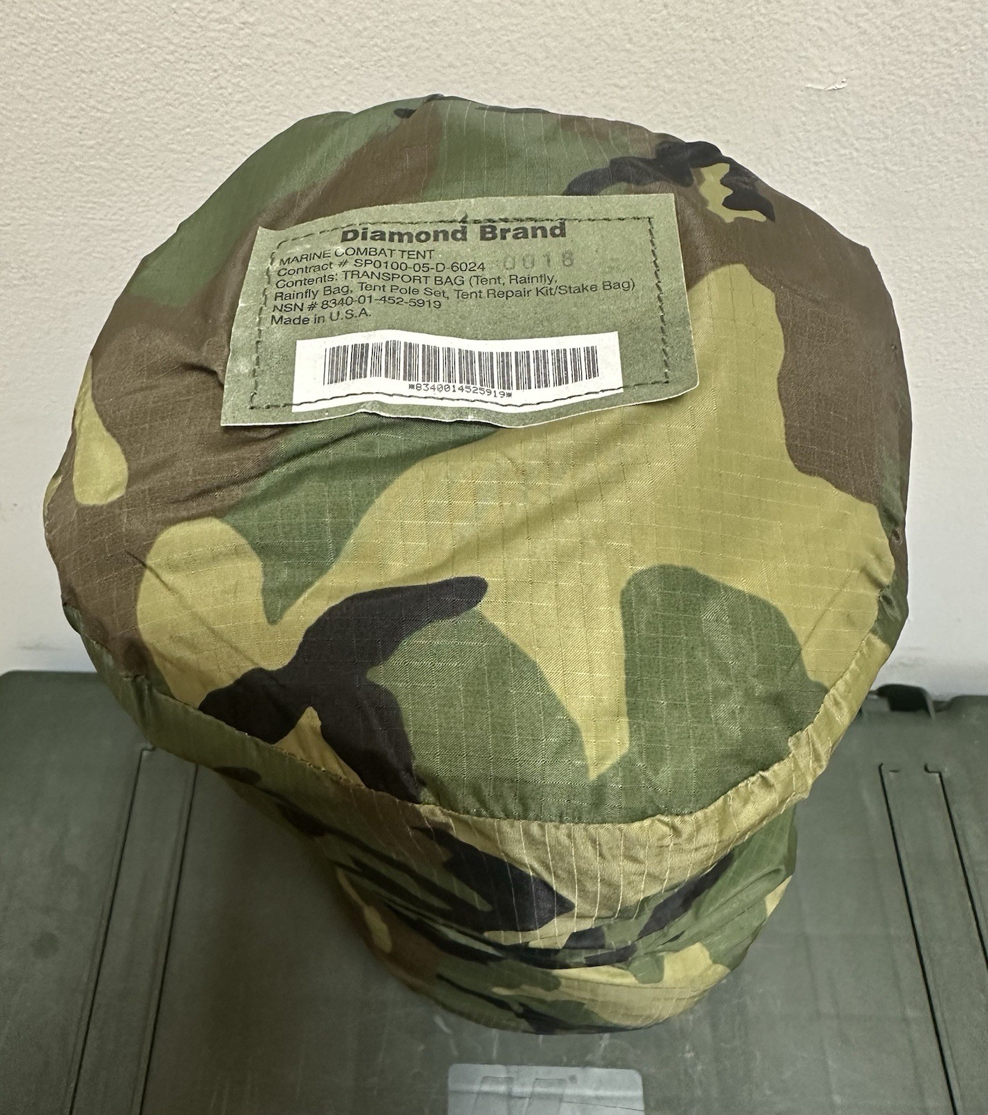 USMC Two Man Combat Tent Woodlands Camo Diamond Brand New old stock