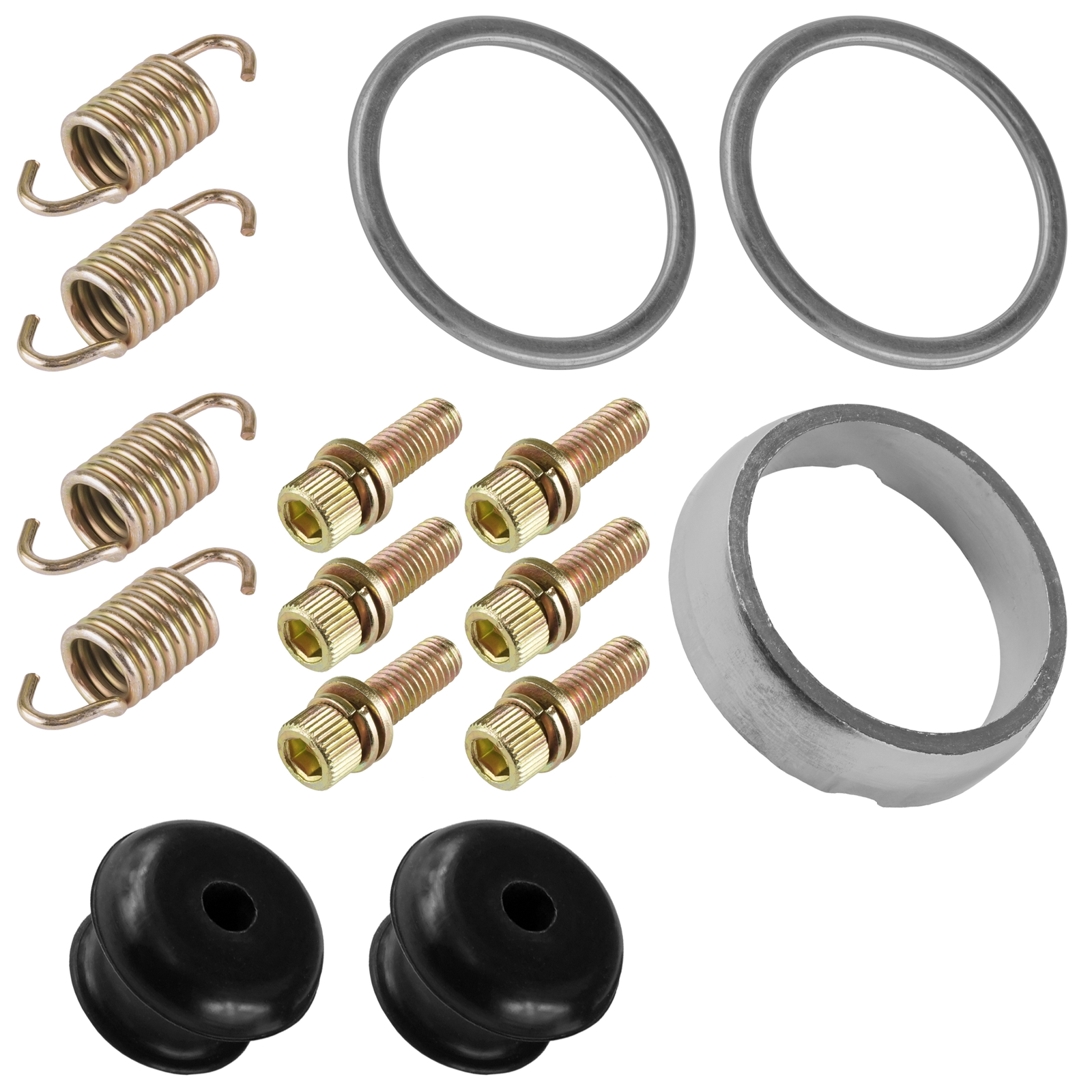 Exhaust Muffler Silencer Gasket Seal Spring Kit For Polaris RZR XP 900 2011-2013