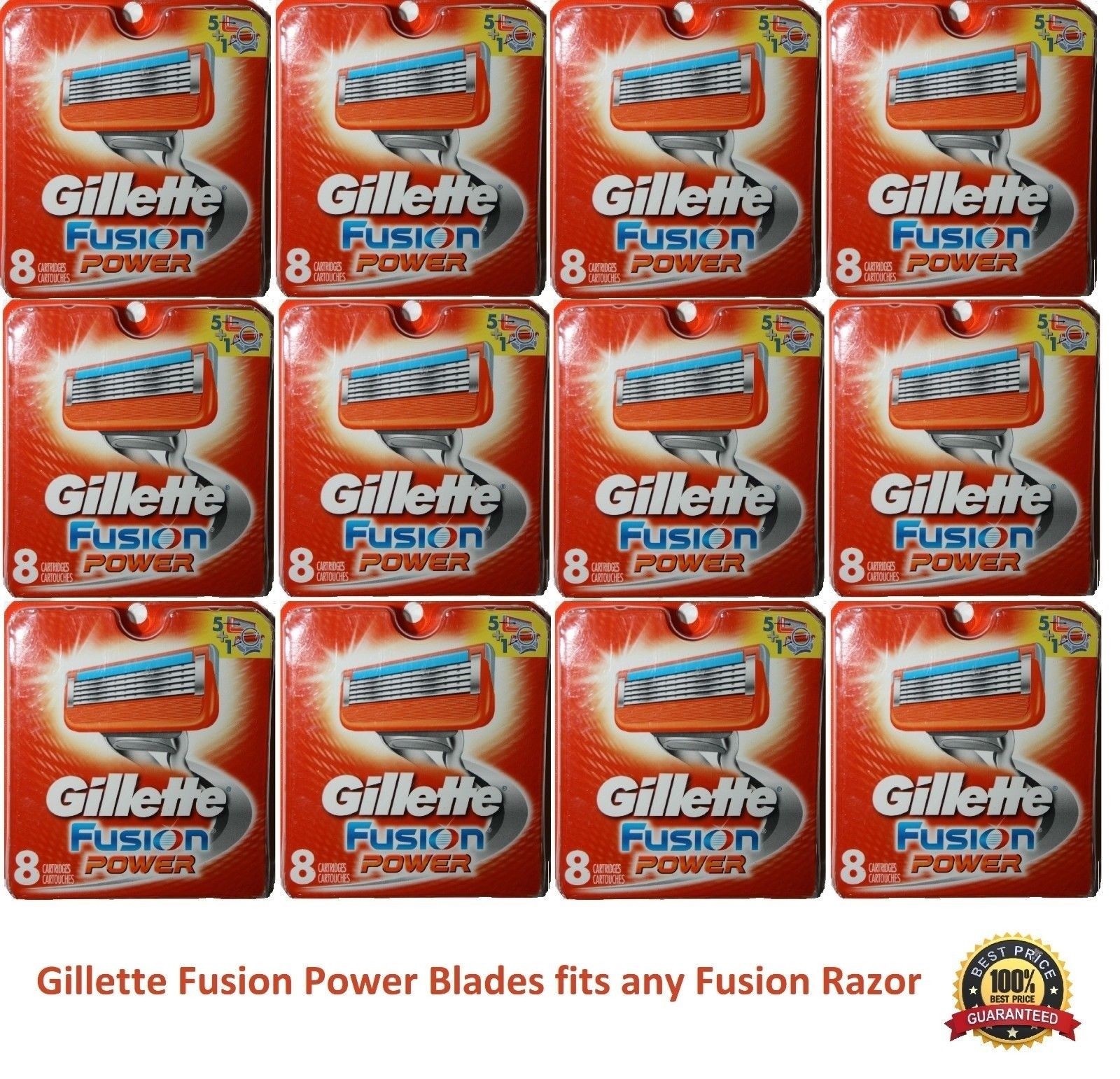 Gillette Fusion 5 Power Razor Blades Refills Cartridges Shaver 100% Authentic US