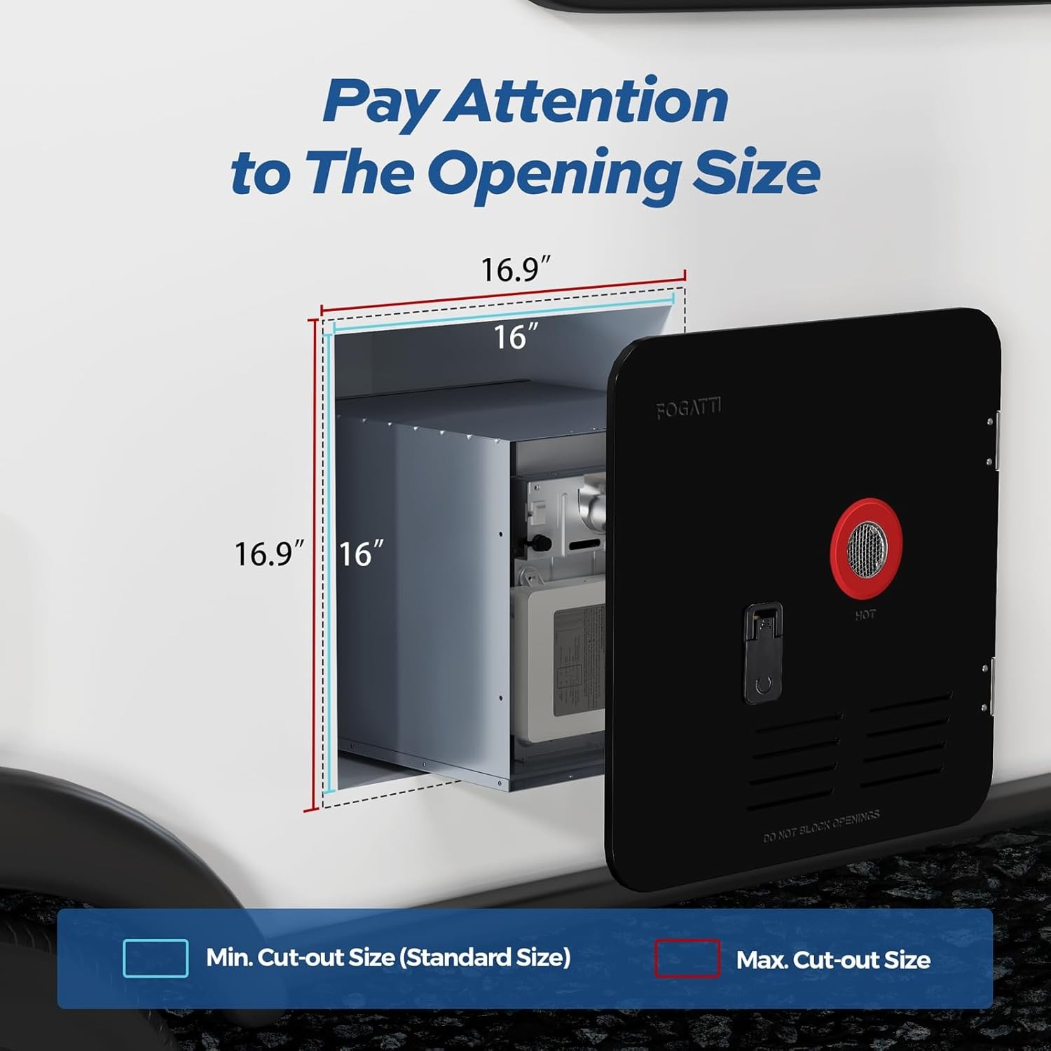 Used- 7L RV Tankless Water Heater 2.5 GPM 48,000 BTU Instant Hot w/ 18"x18" door