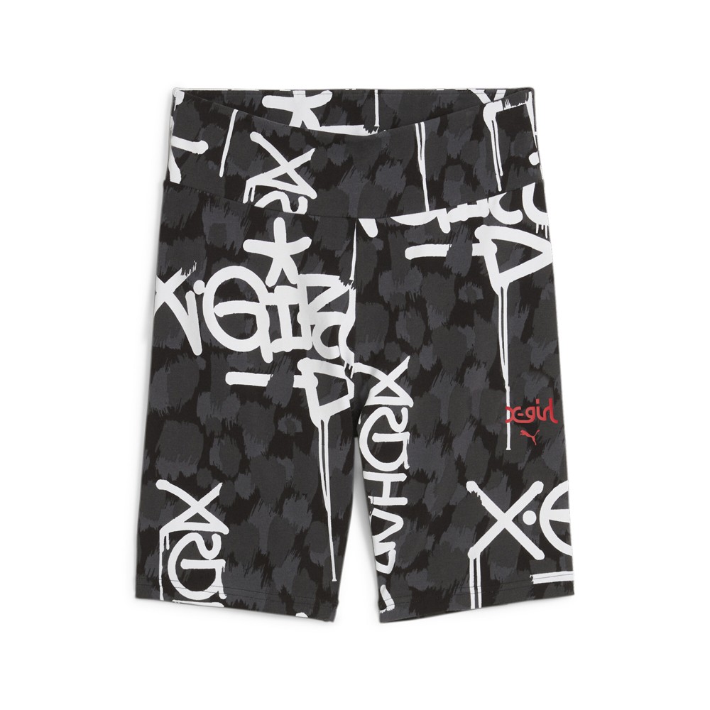PUMA XGirl Graphic 7 Inch Shorts Womens Black Casual Athletic Bottoms 62472101