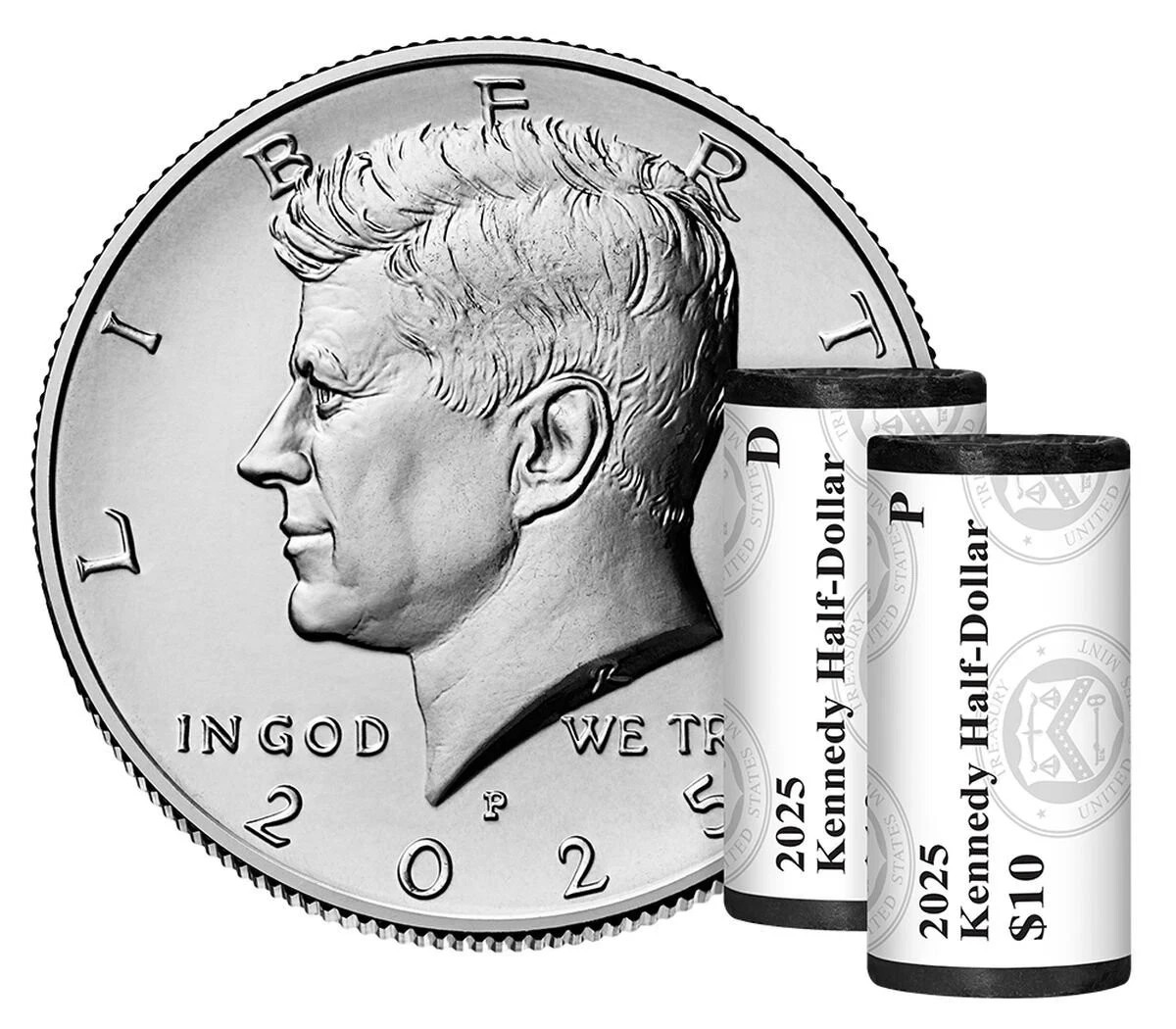 2025 P & D Kennedy Half Dollar ⭐FREE SHIP 2 Coin Set in Flips ⭐SHIPS NOW ⭐Uncir