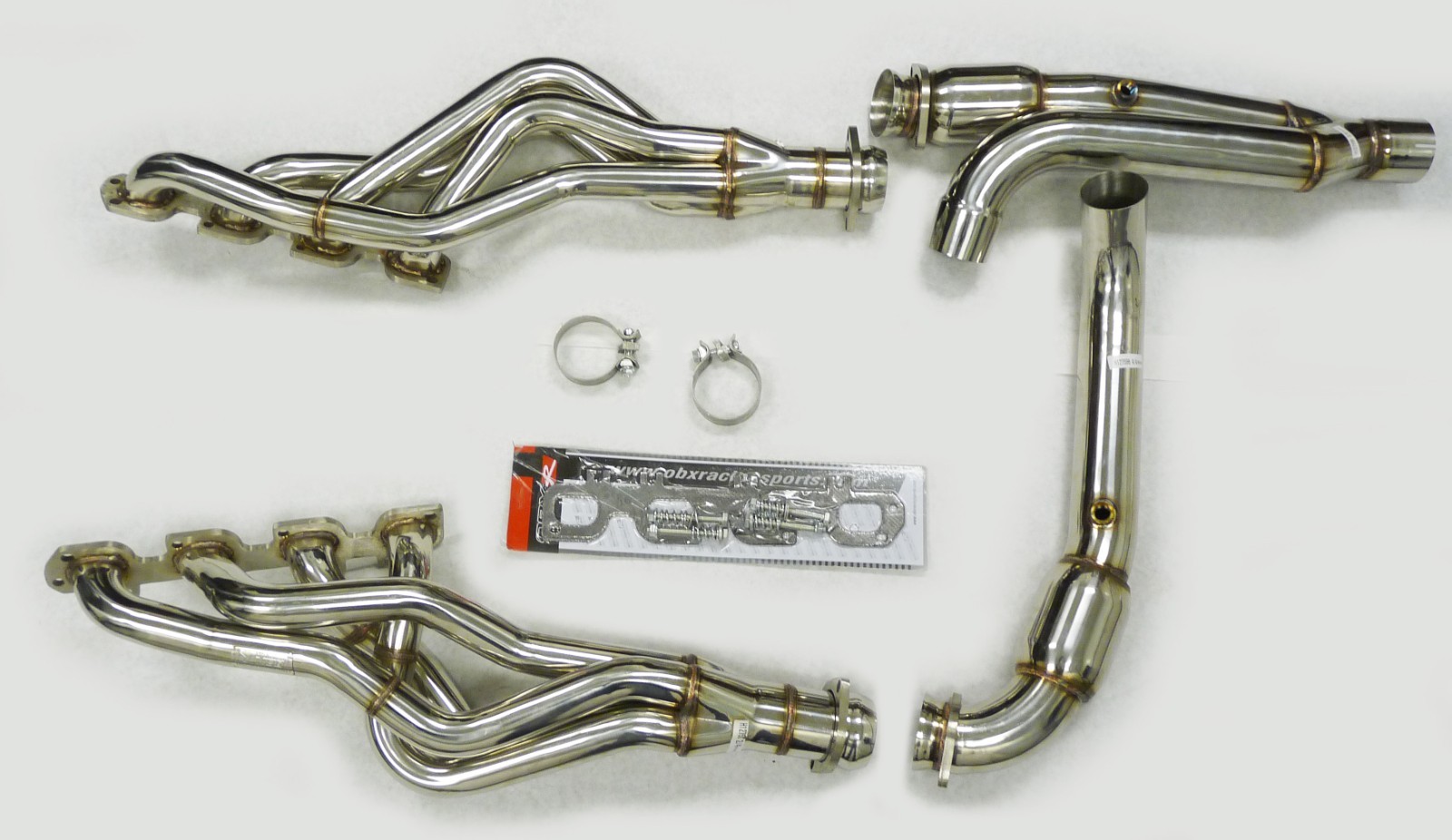 OBX Stainless Long Tube Manifold 2013-18 Dodge RAM 1500 HEMI 5.7L 8Speed Catted