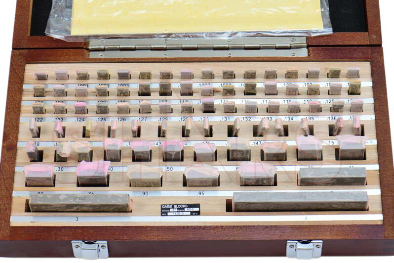 81 PCS Rectangular Gage Block Set .05-4" AS-0 Grade NIST Certificate M}