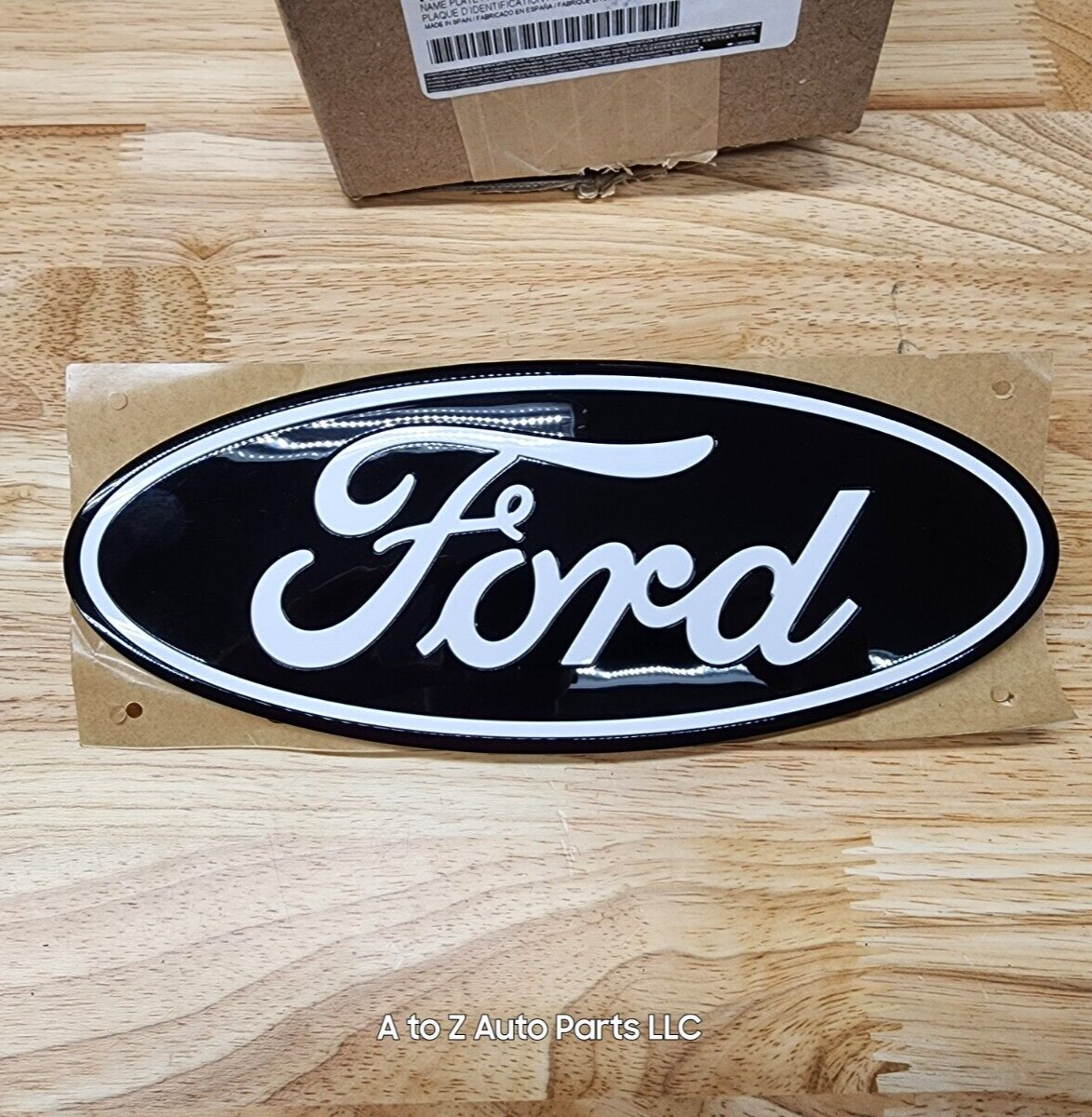 NEW 2024 Ford F-150 Black/White Lettering Oval Tailgate Emblem, OEM