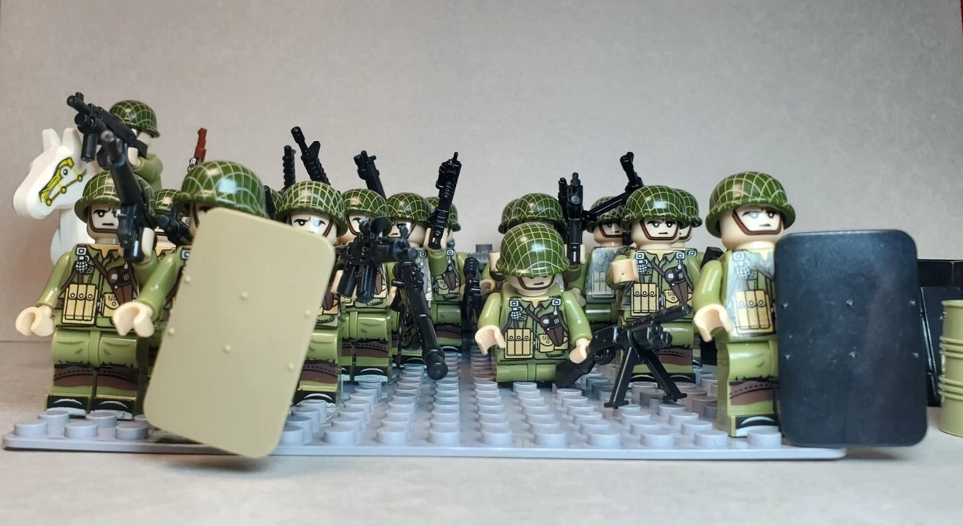 Custom MOC Lego WWII World War 2 US Soldiers 20 Pack 1st Variety