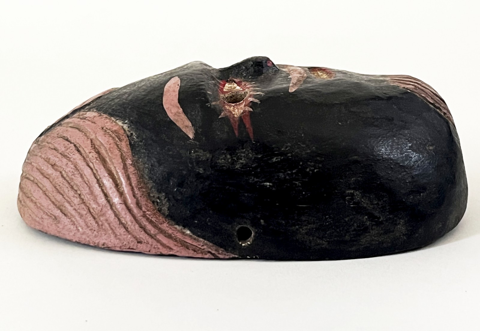 OLD MEXICAN HIDALGO JUANEGRO CUANEGRO JUAN NEGRO FOLK ART HAND CARVED DANCE MASK