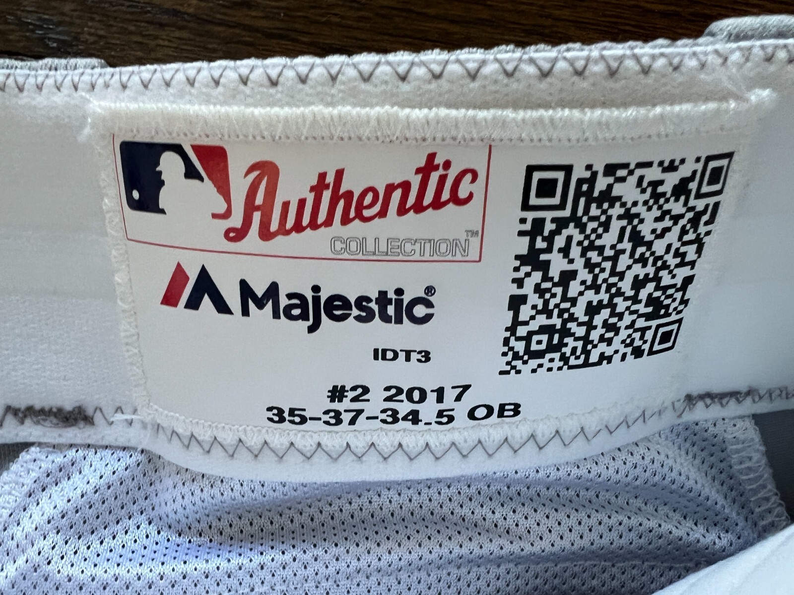 2017 MLB GAME USED CLEVELAND INDIANS BASEBALL PANTS TBTC BRAD MILLS