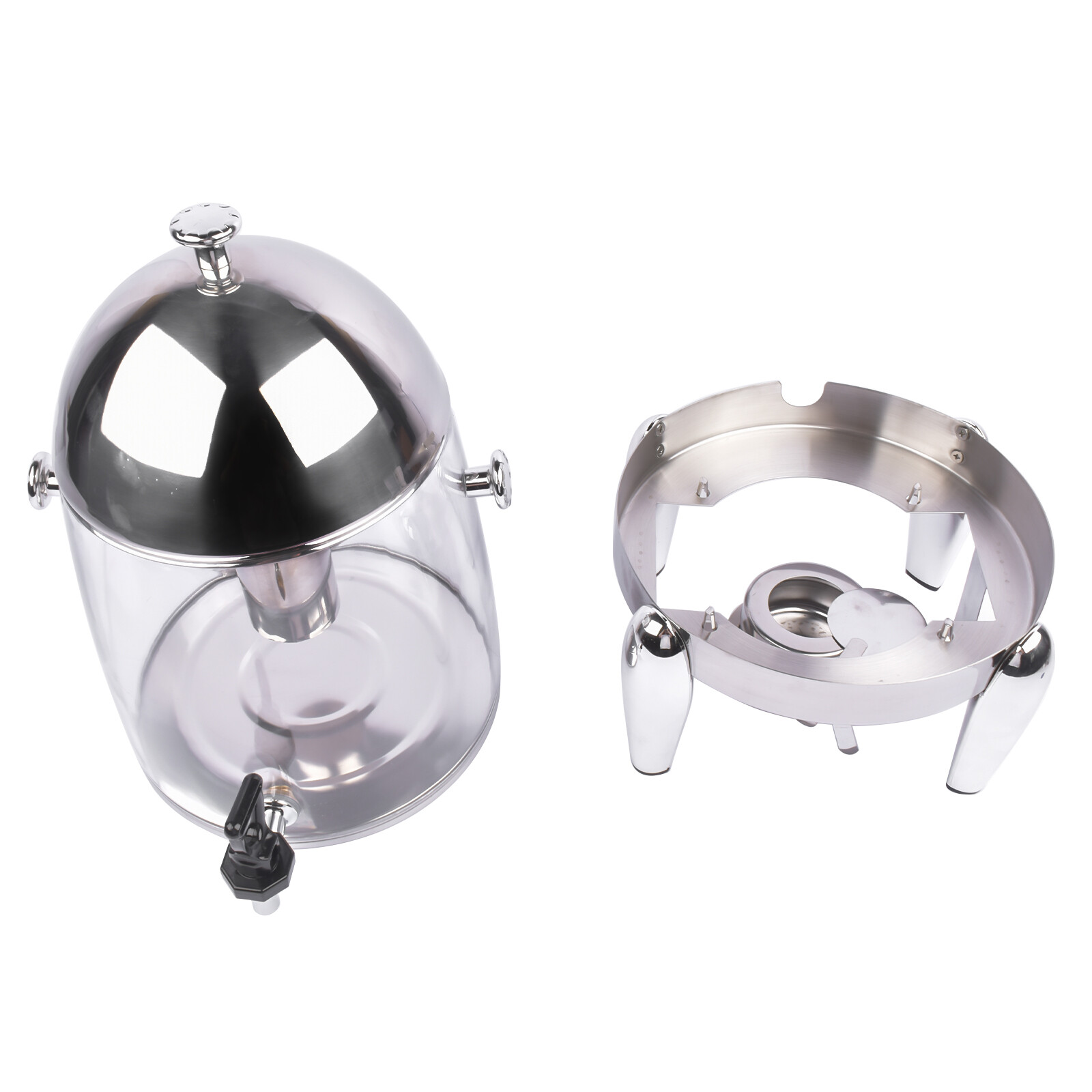 Beverage Dispenser for Hot & Cold Drinks with Ice Core and Stand,Coffee & Chafer