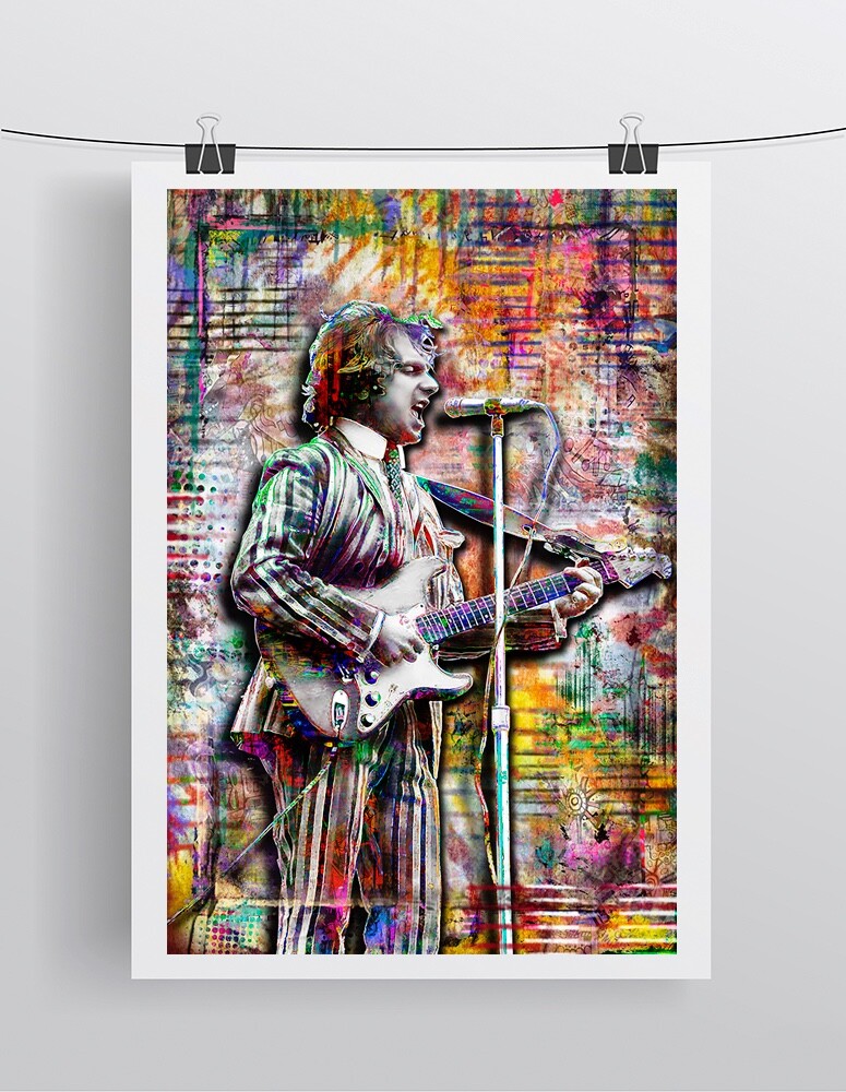 Van Morrison 12x18in Poster, VAN MORRISON Young Print Art Free Shipping US