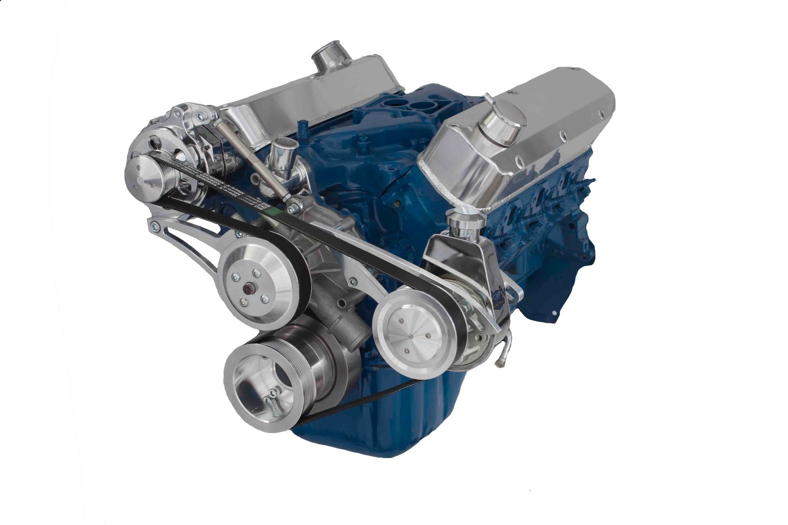 Ford 5.0L Serpentine Pulley Kit Power Steering SBF Small Block Saginaw SBF 302