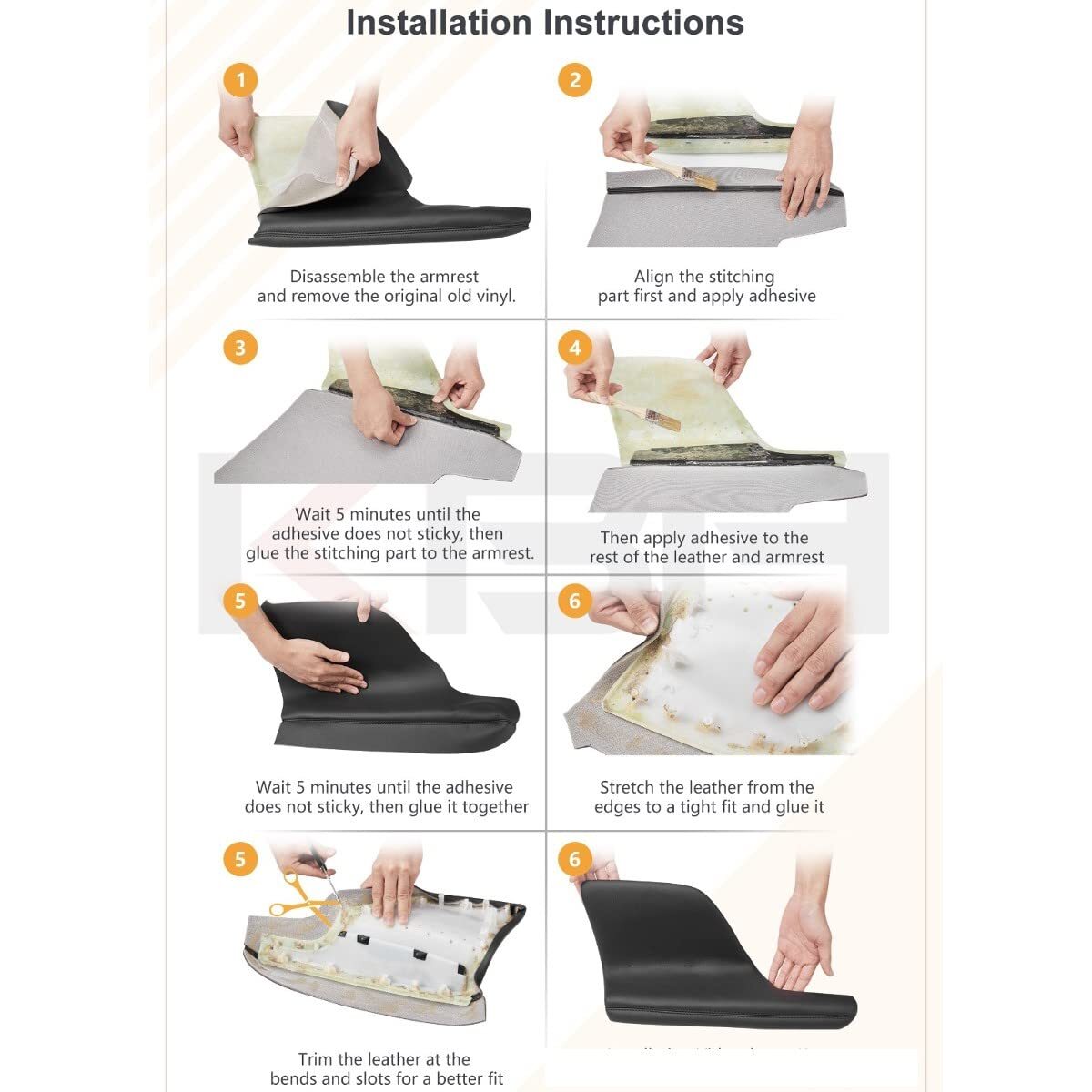 Pair Fits 2011-2016 2017 Honda Odyssey Door Panel Armrest Vinyl Cover Trim Black