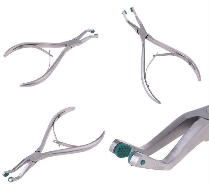 Dental Crown Pliers Remover With Rubber Tipped Stainless Steel Instruments