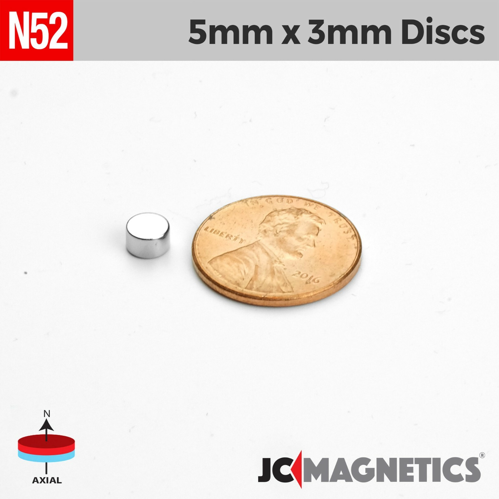 5mm x 3mm N52 Strong Round Disc Rare Earth Neodymium Magnet 5x3mm