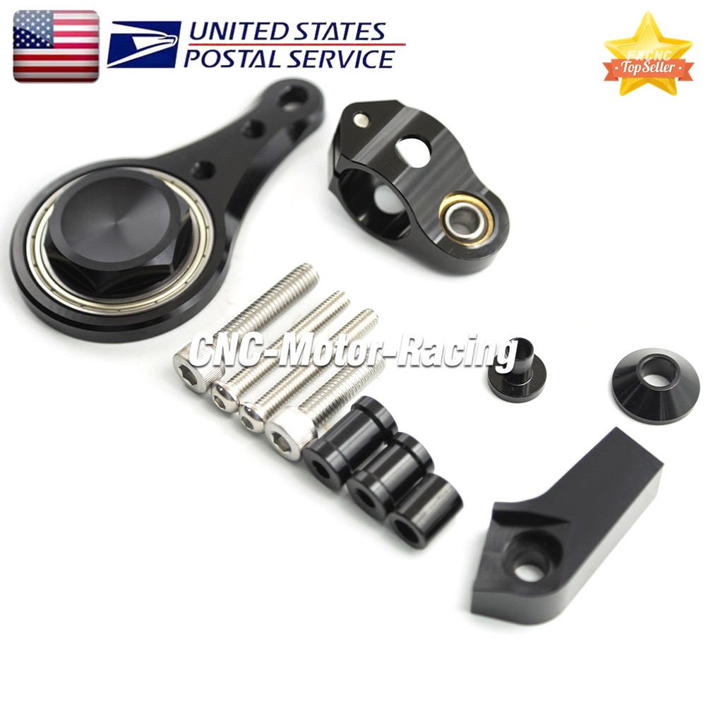 For Kawasaki Ninja ZX636 ZX6R 2005-2006 Steering Damper with Bracket Mount Kit
