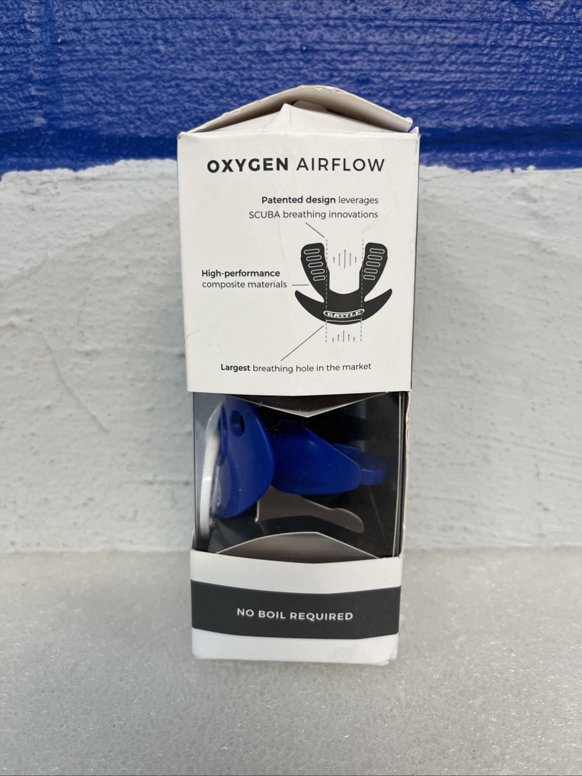 Battle Sports Binky Oxygen Lip Protector & Mouthguard Royal Blue New Sealed