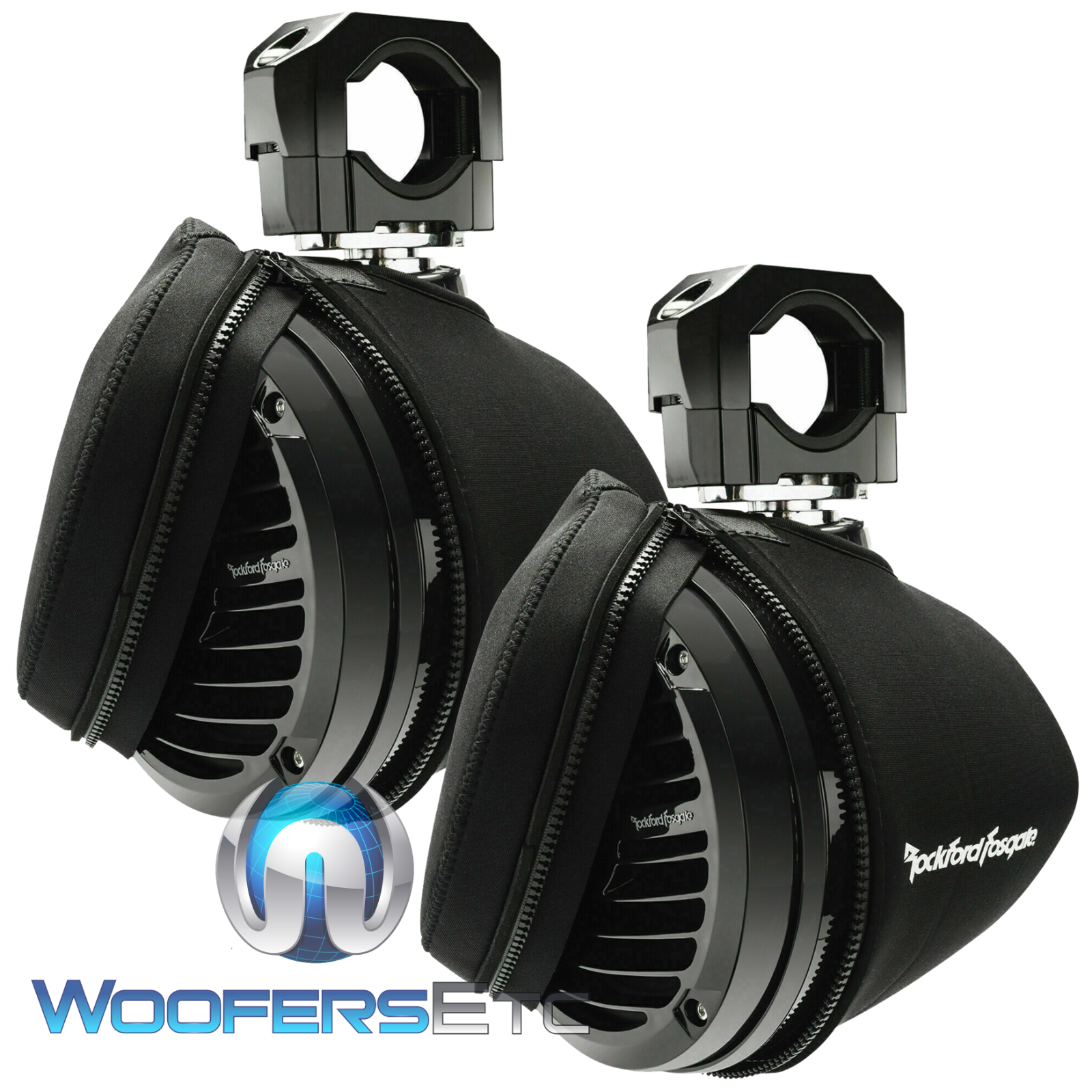 ROCKFORD FOSGATE PM265SPFM 6.5" BLACK MARINE WAKEBOARD TOWER SPEAKER BAGS COVERS