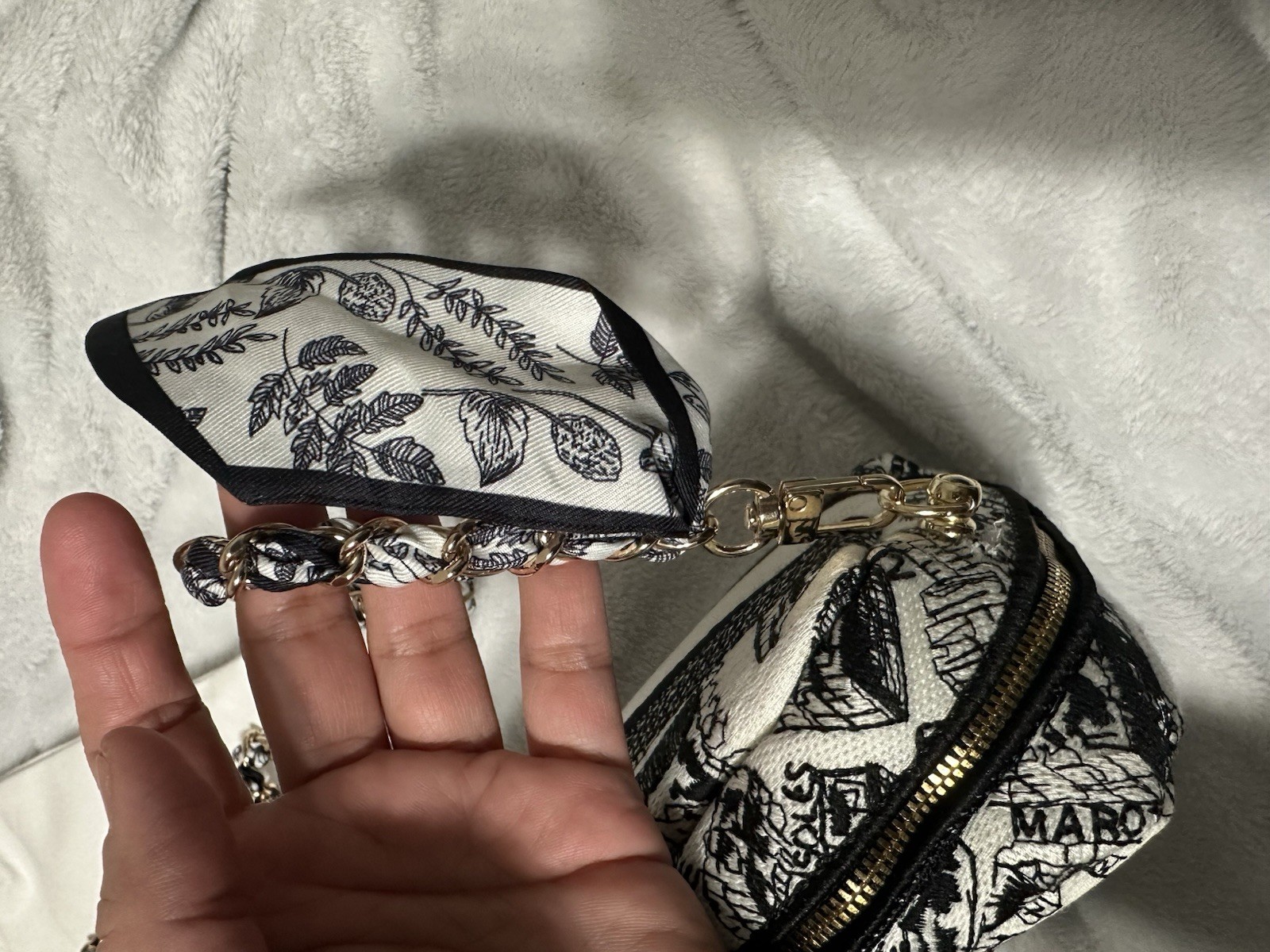 NWT Christian Dior Plan De Paris Canvas Embroidered Cosmetic Bag VIP GWP- BOX