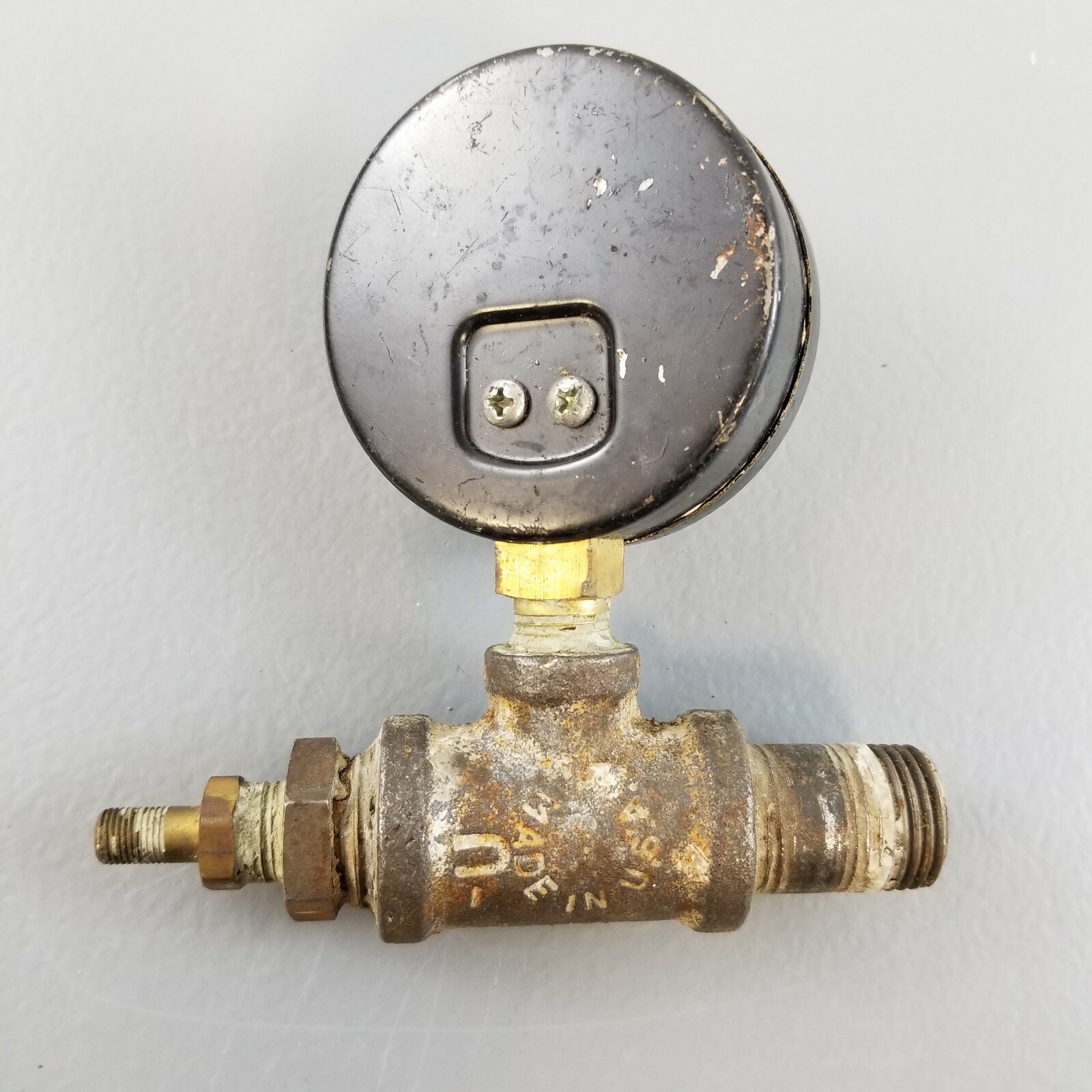 Vintage US Gauge Glass Face Pressure Industrial Decor Hardware 10889-1 Steampunk