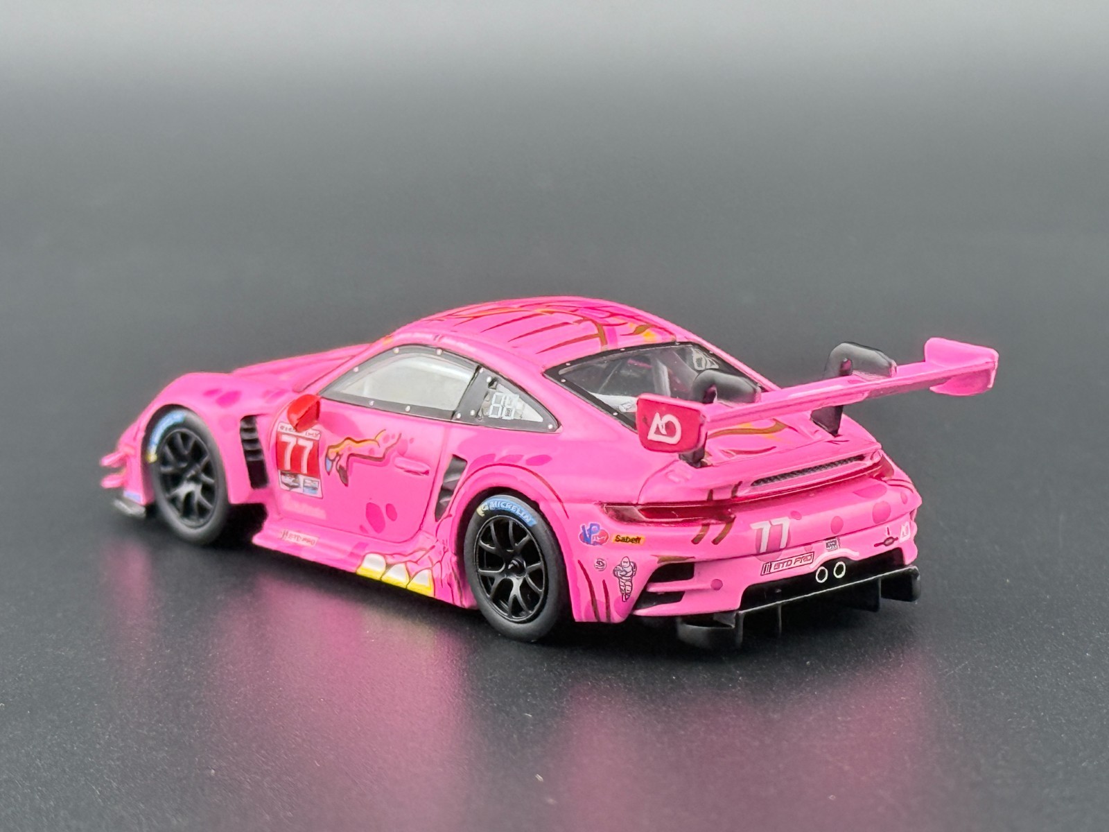 Mini GT Porsche 911 GT3 R #77 AO Racing ROXY 2024 IMSA Road America #1052 1/64
