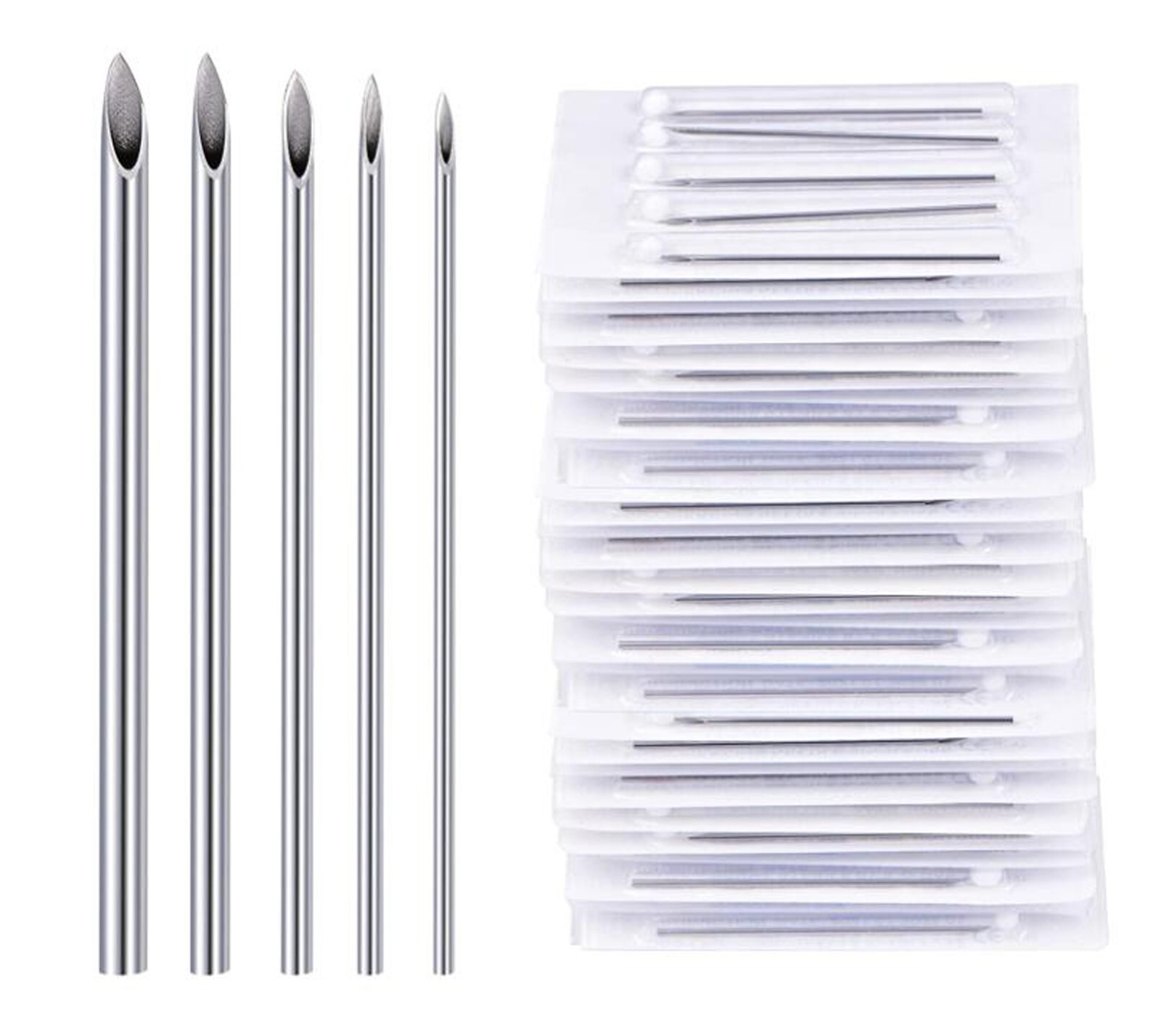 10,30,50 Sterile Body Piercing Needles 10,12,13,14,15,16,18,20G Navel Ear Nose