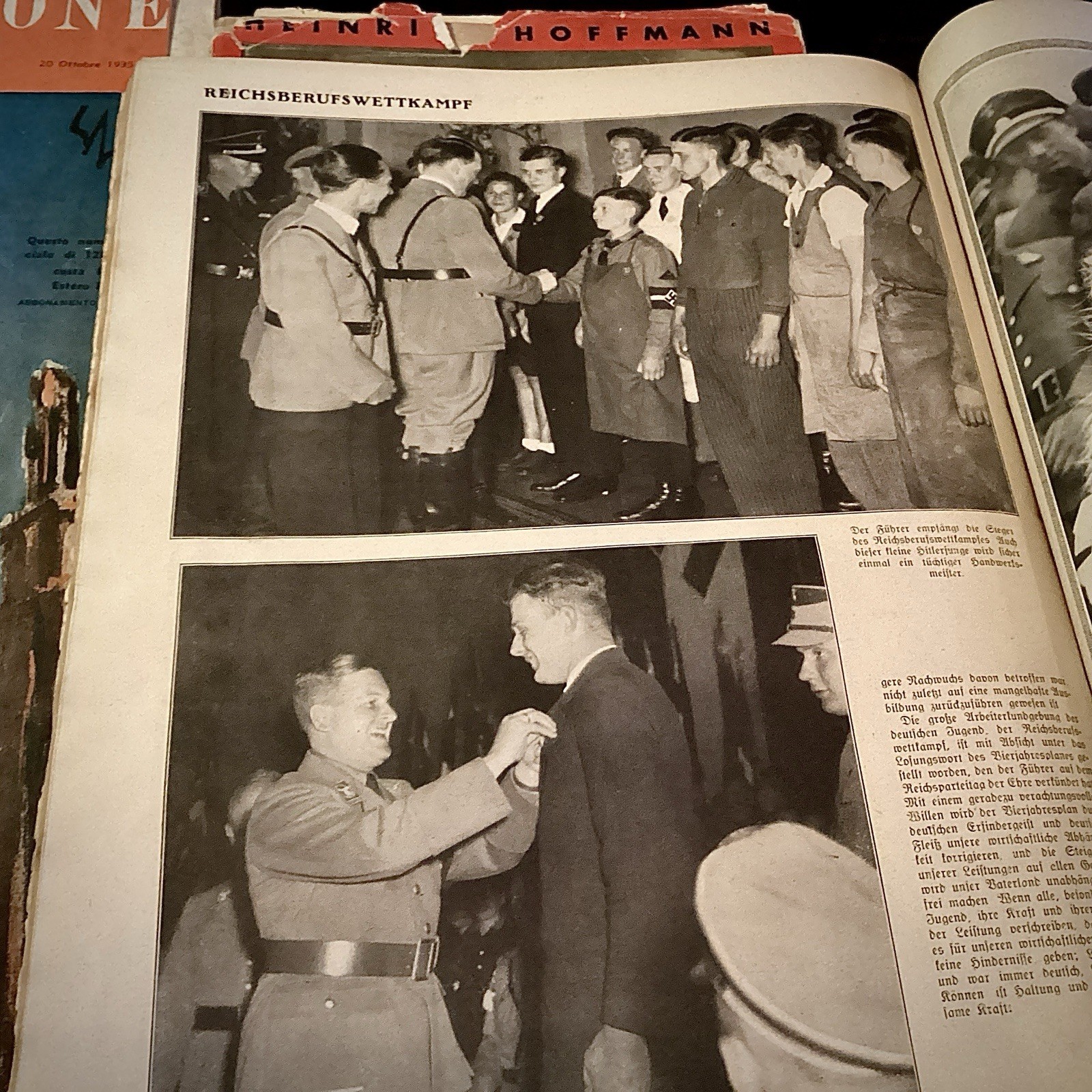 WWII 1939 Unser Führer 50th Birthday Photobook & L'Illustrazione Italiana Lot