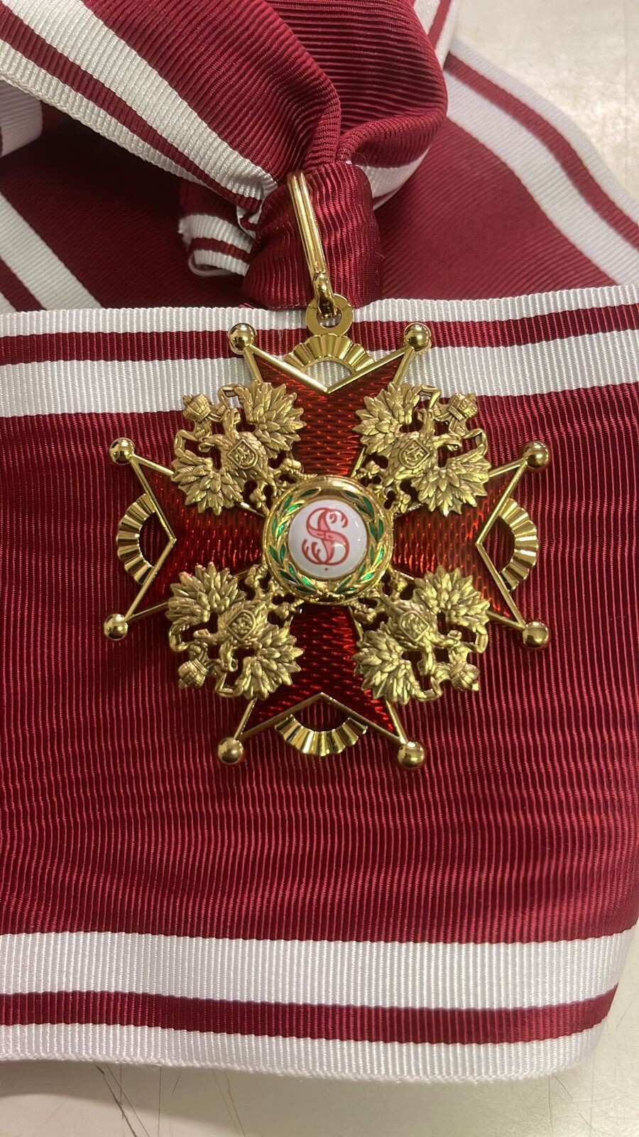 Order of St. Stanislaus 1st Cl. with sash. Russian Imperial award 1855 1917