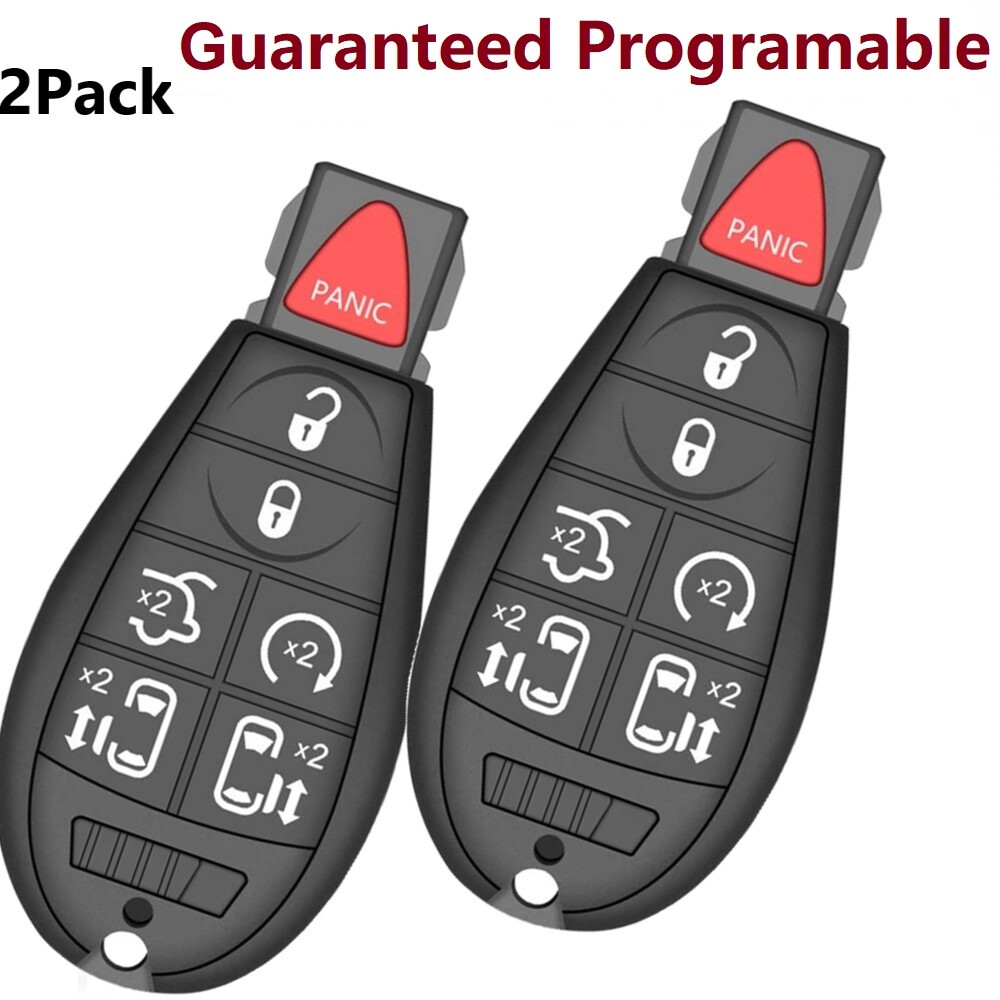2 Remote Car Key Fob For 2008-2020 Dodge Grand Caravan Chrysler Town&Country