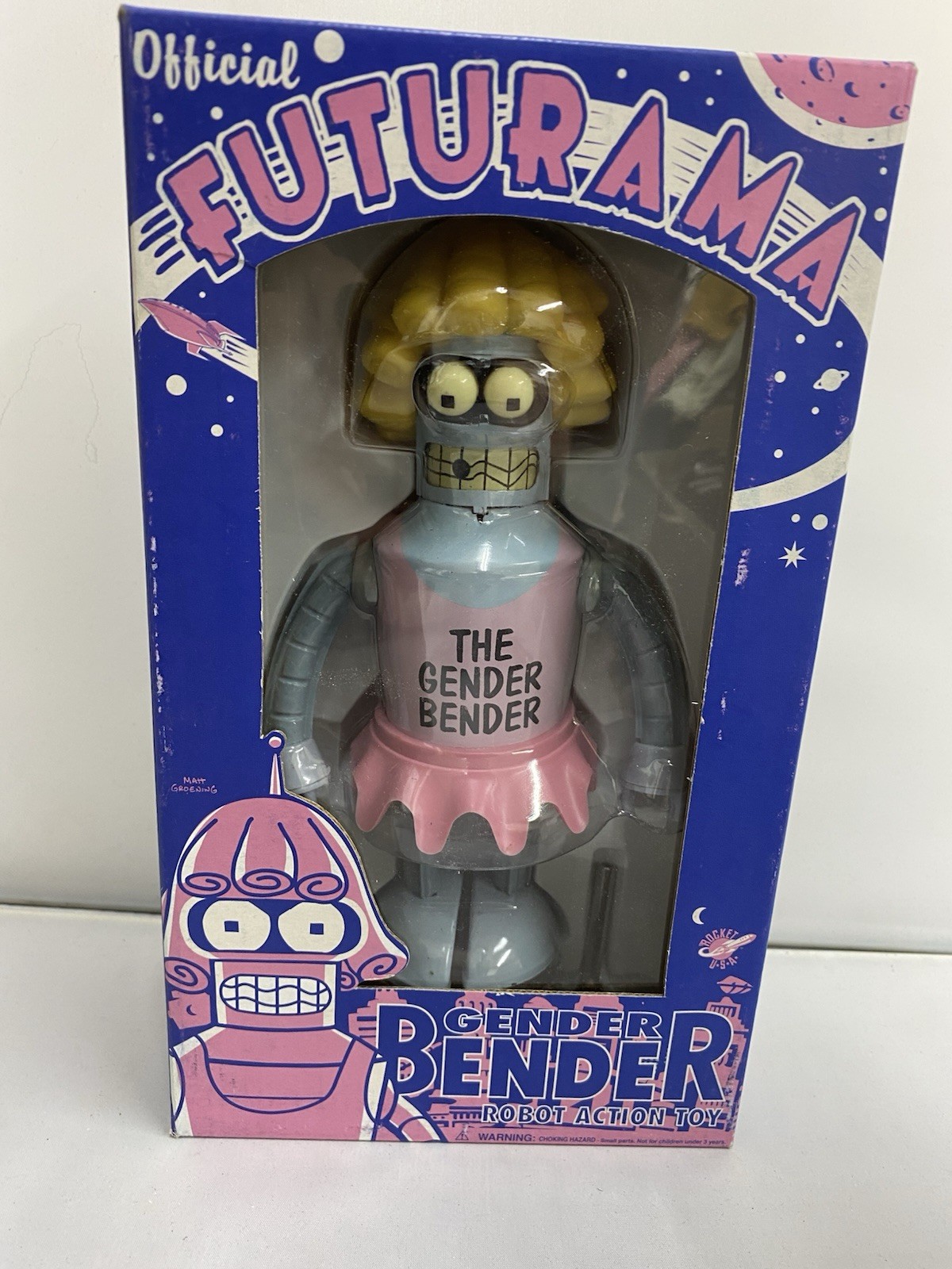 FUTURAMA GENDER BENDER ROBOT WIND-UP ACTION TOY   VINTAGE