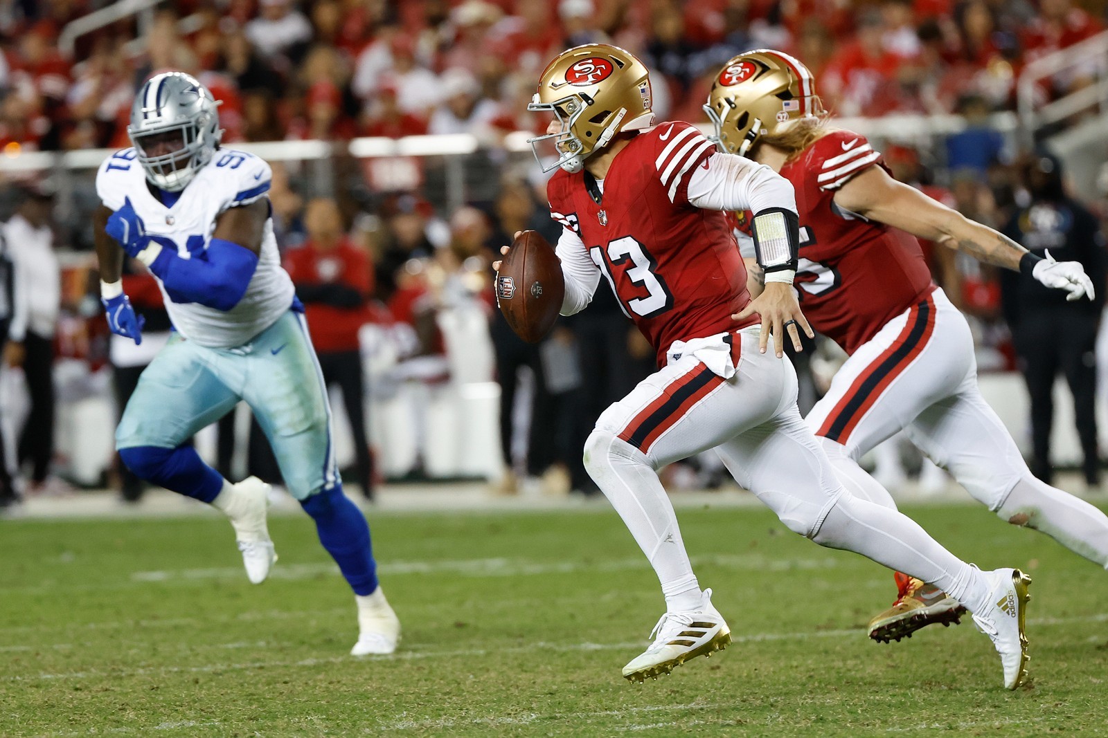 Brock Purdy San Francisco 49ers Photo Matched Game used Football vs Cowboys 2024