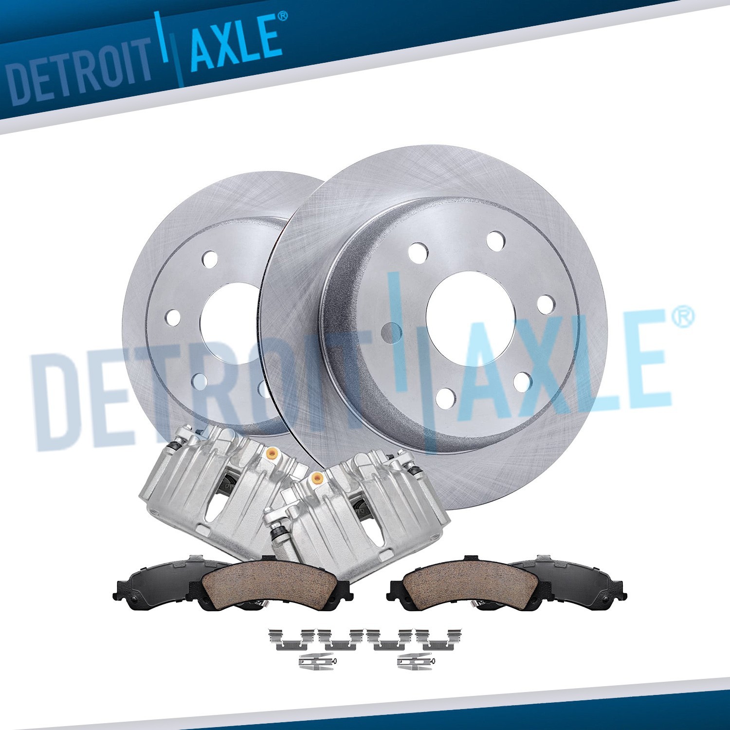 Rear Disc Rotors Brake Calipers Brake Pads for Chevy Silverado Sierra 1500 Tahoe