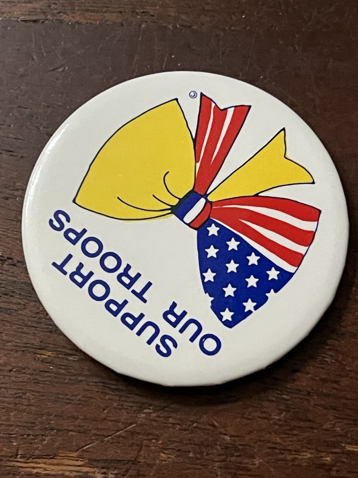 Support Our Troops 2 1/8 in Pinback Button Used Badge