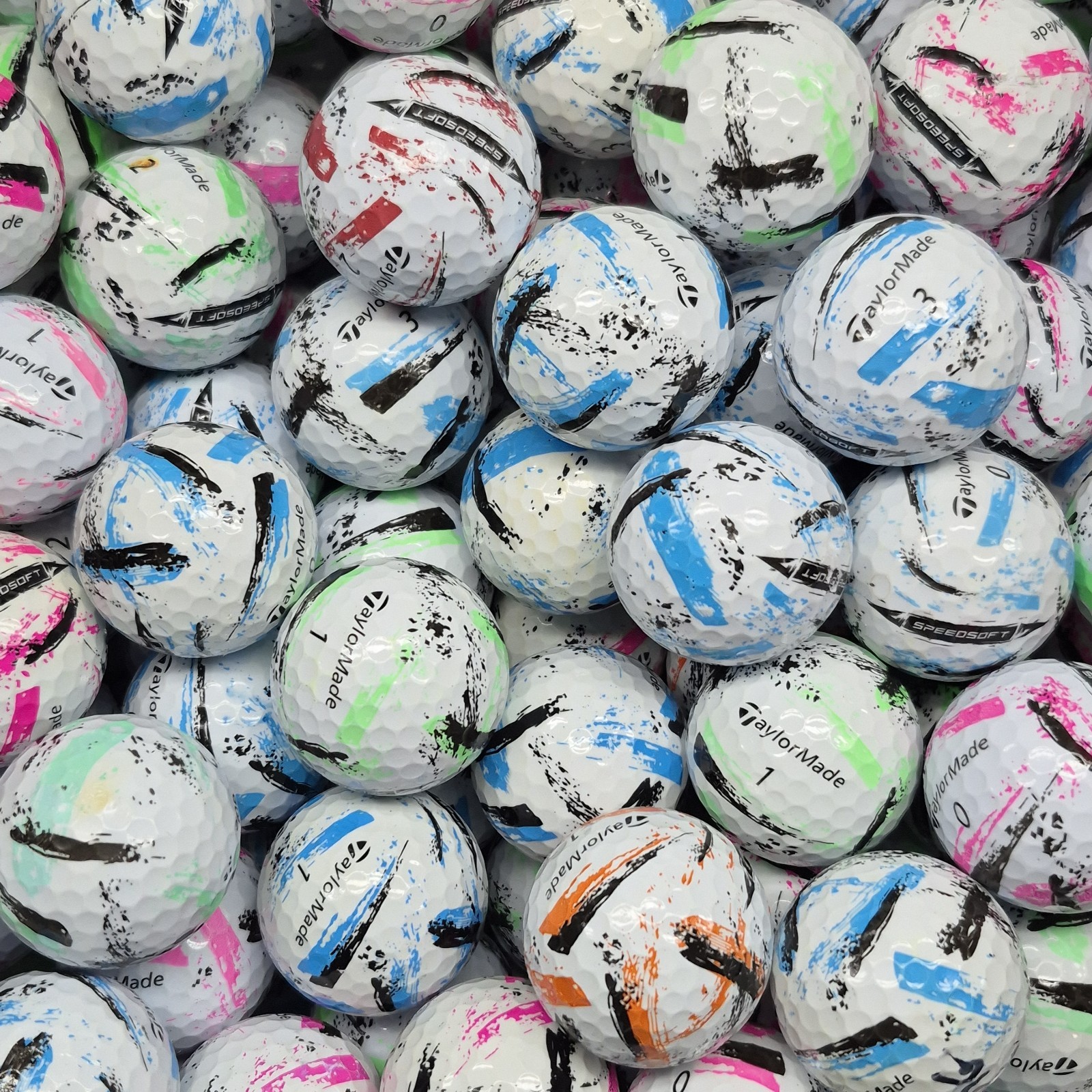 36 Taylormade Speedsoft Ink Color Mix Golf Balls - 3A Value Grade AAA
