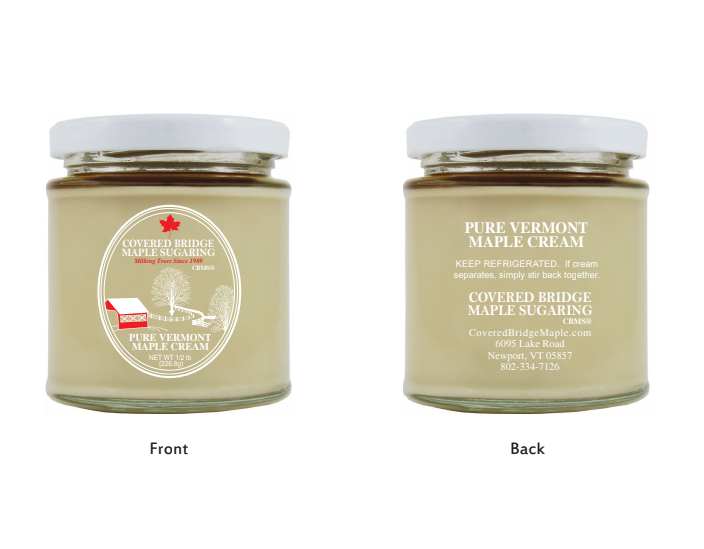 (1) half gallon glass jug of Pure Vt. "Organic" Maple syrup Golden, Amber, Dark