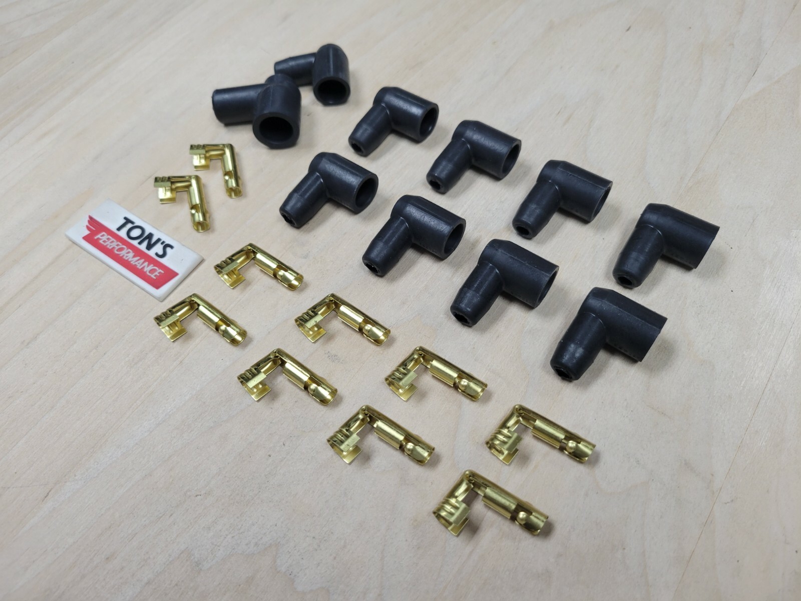 Taylor Cable 46057 Distributor Boot & Terminal Kit 90 Black Female Socket Cap