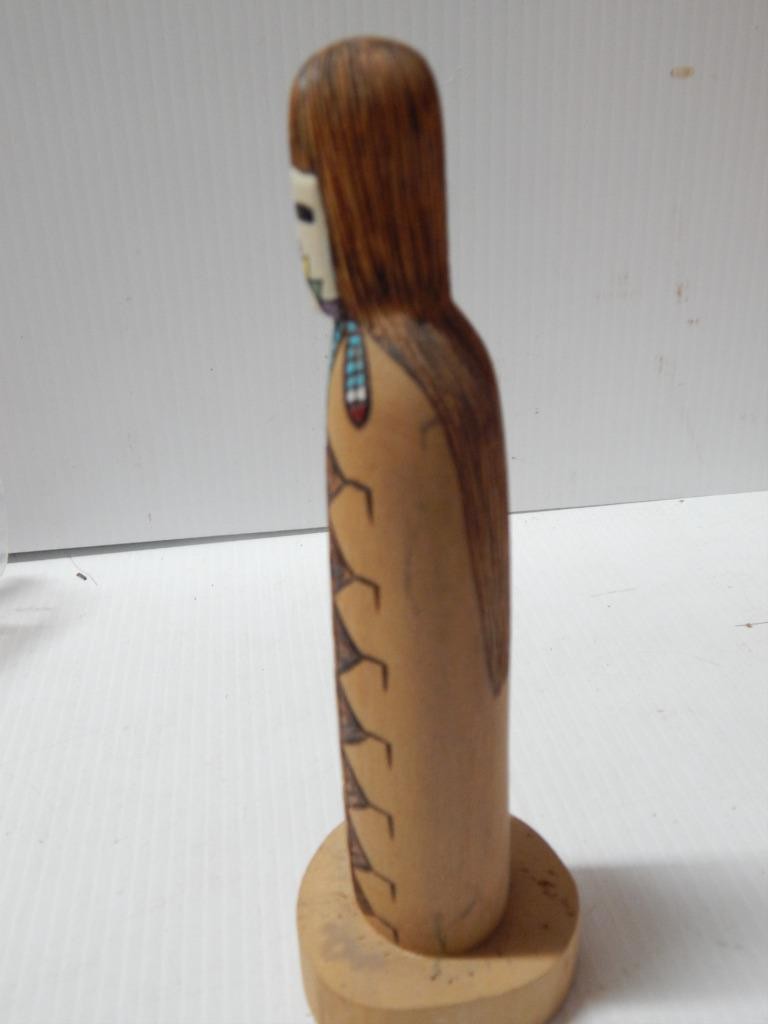 VINTAGE L.M. SAVAGE SGND HOPI PUEBLO INDIAN HAVASUPAI GIRL KACHINA DOLL / CRVG
