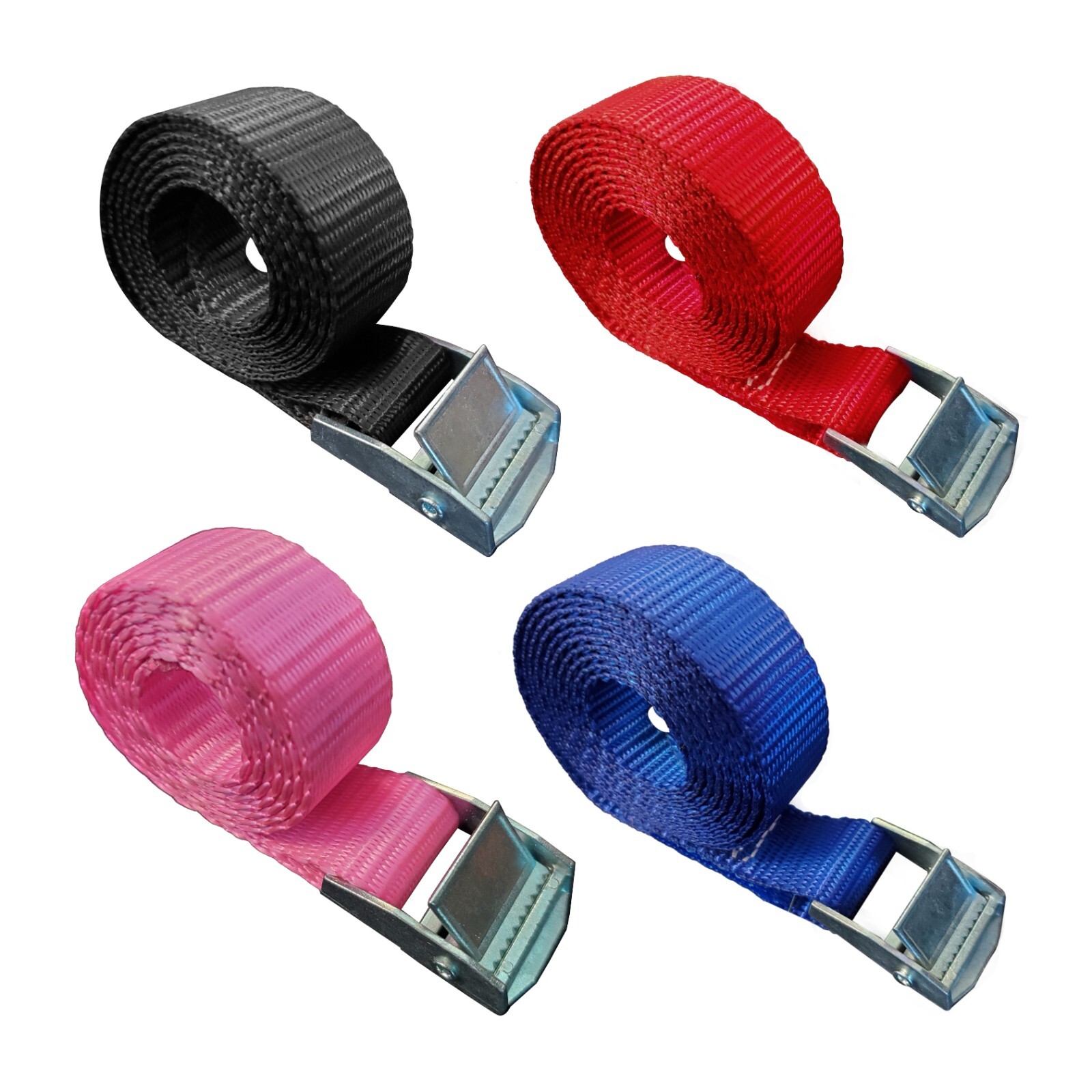 USA 1" x 3'- 15' Endless Cargo Lashing Strap w/Cam Buckle for Motorcycle Bicycle