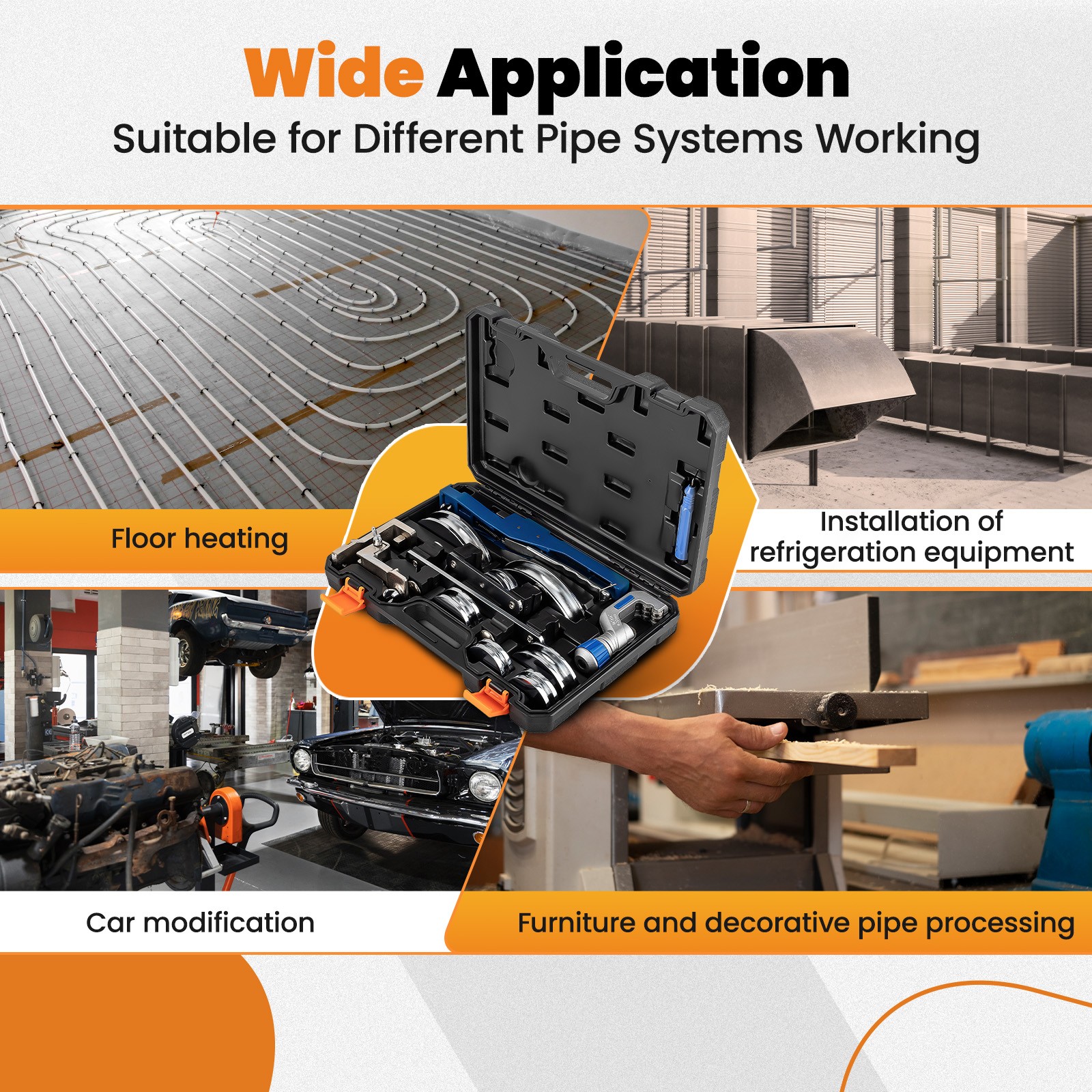 Ratcheting Pipe Tube Bender Reverse Bend 1/4"-7/8" Ratchet Copper Pipe Tool QME